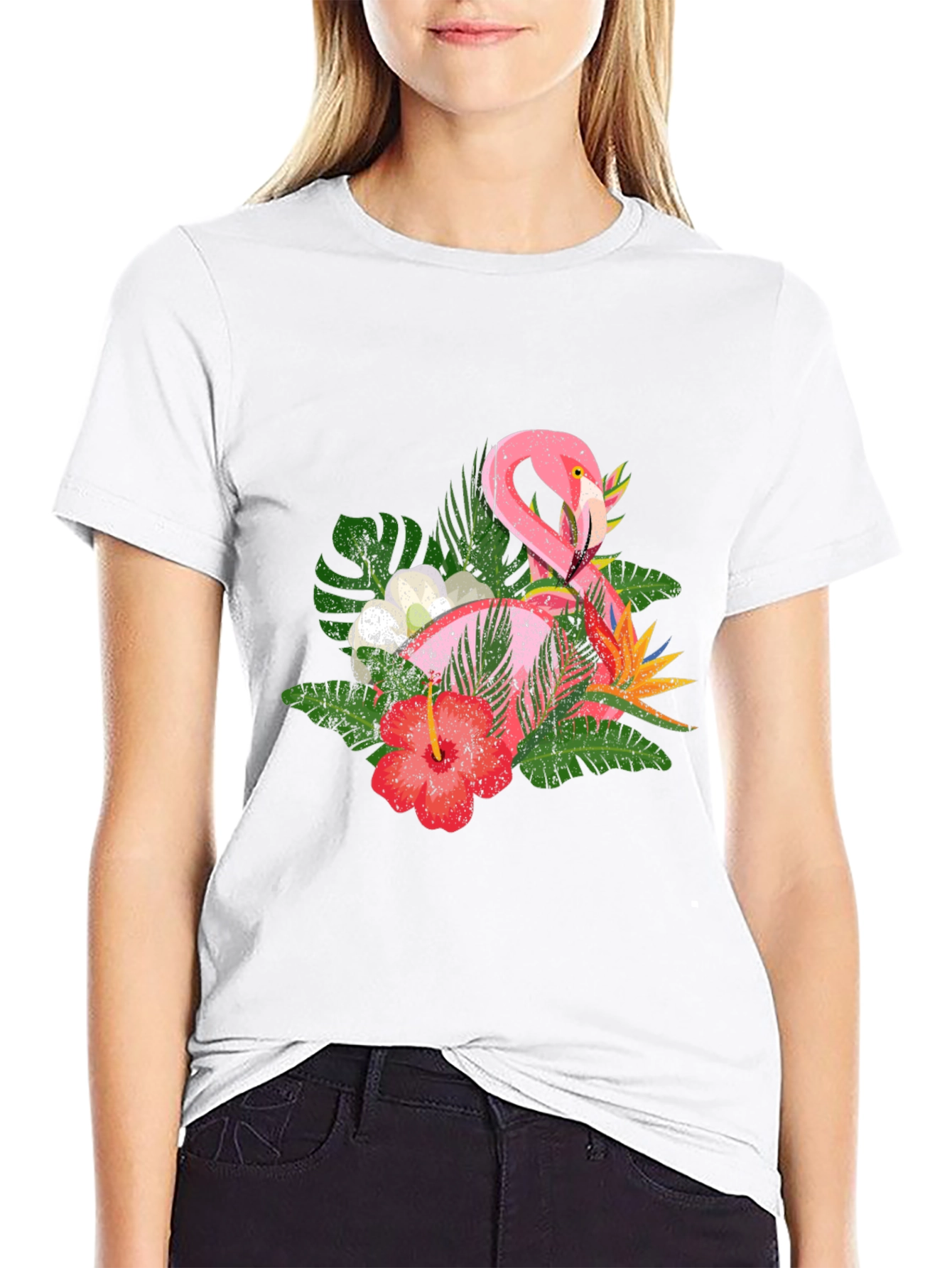 Tropical Flamingo Graphic Tee
