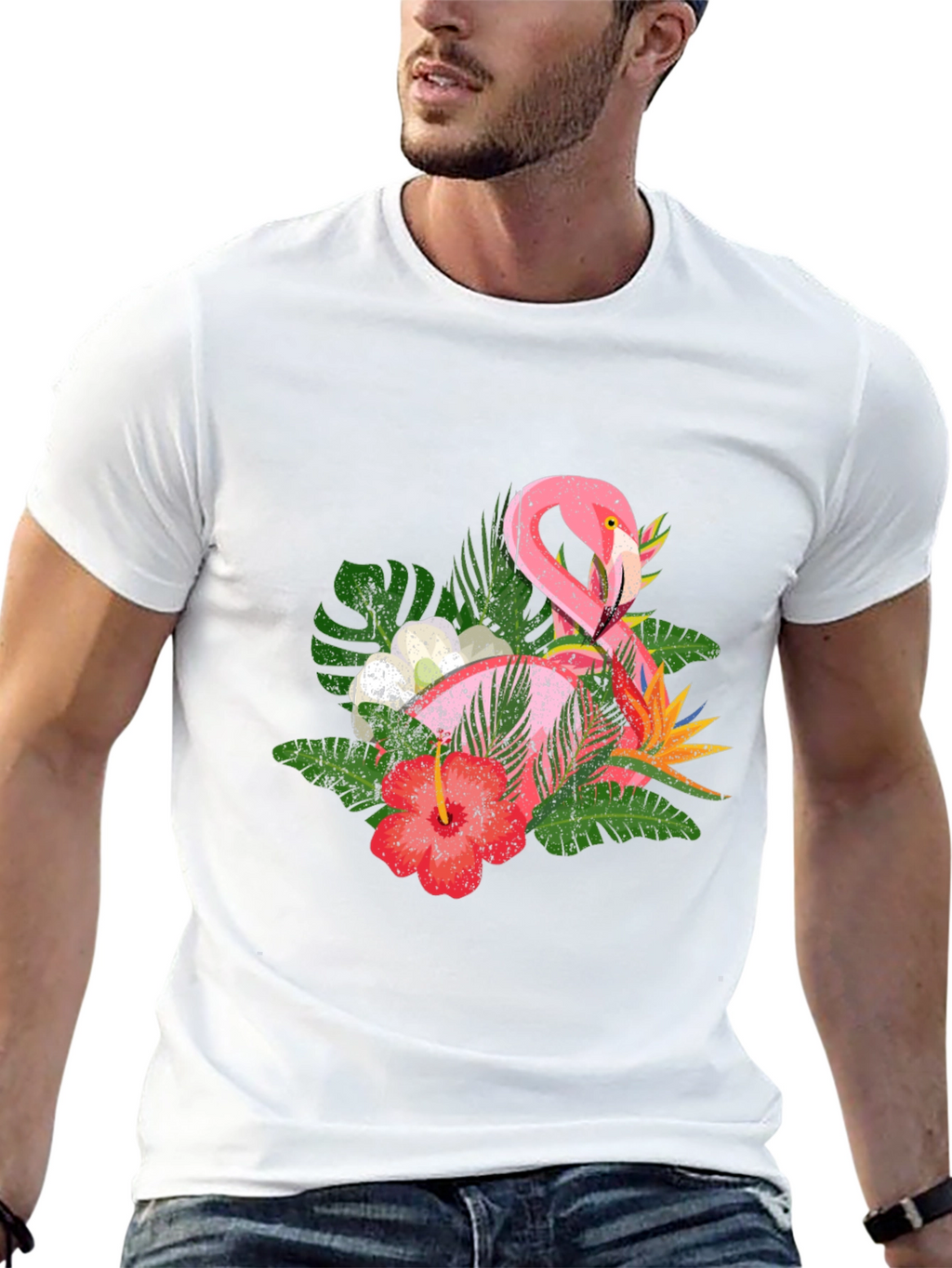 Tropical Flamingo Graphic Tee