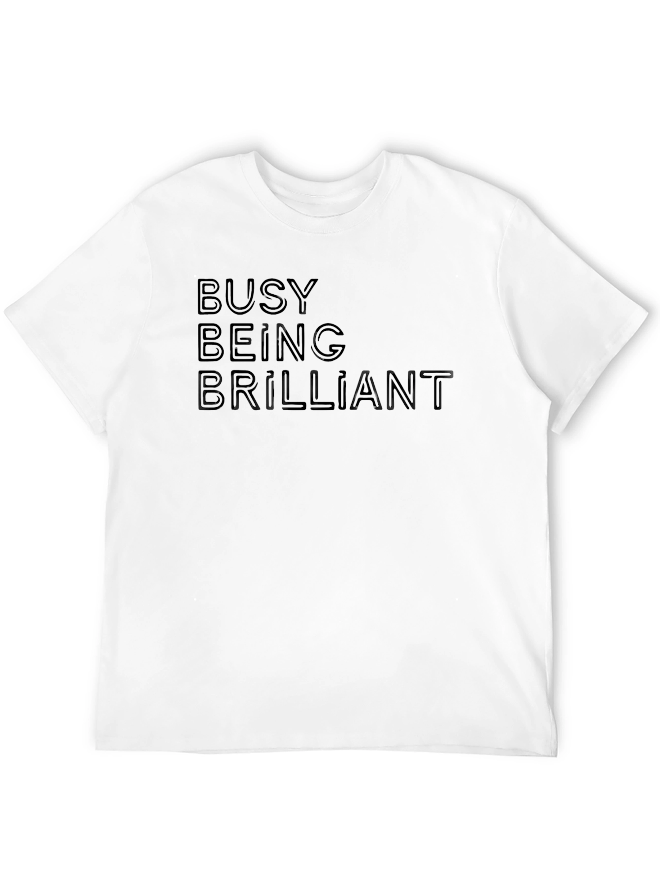 Busy Being Brilliant Black Graphic Tee Shirt