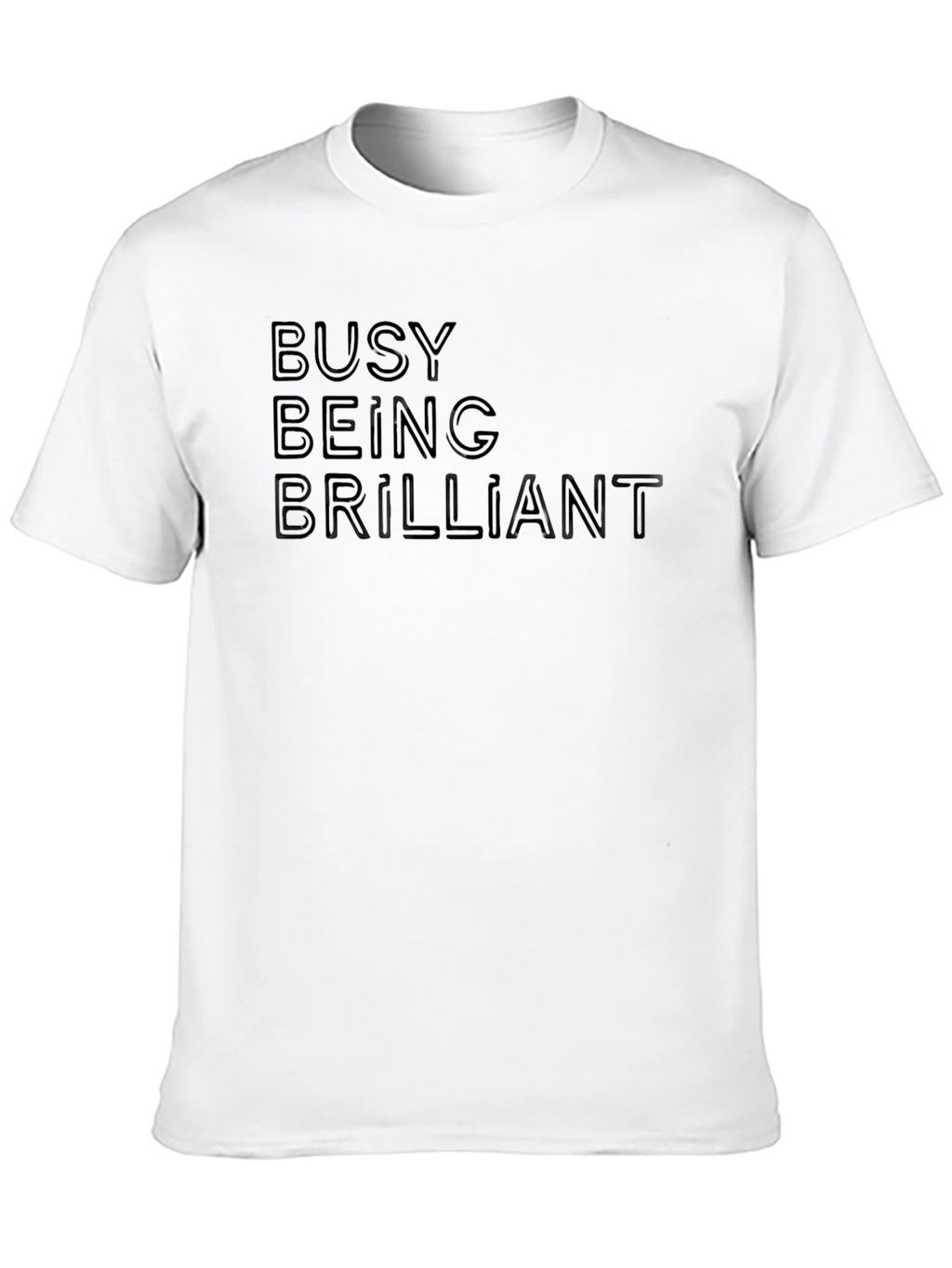 Busy Being Brilliant Black Graphic Tee Shirt