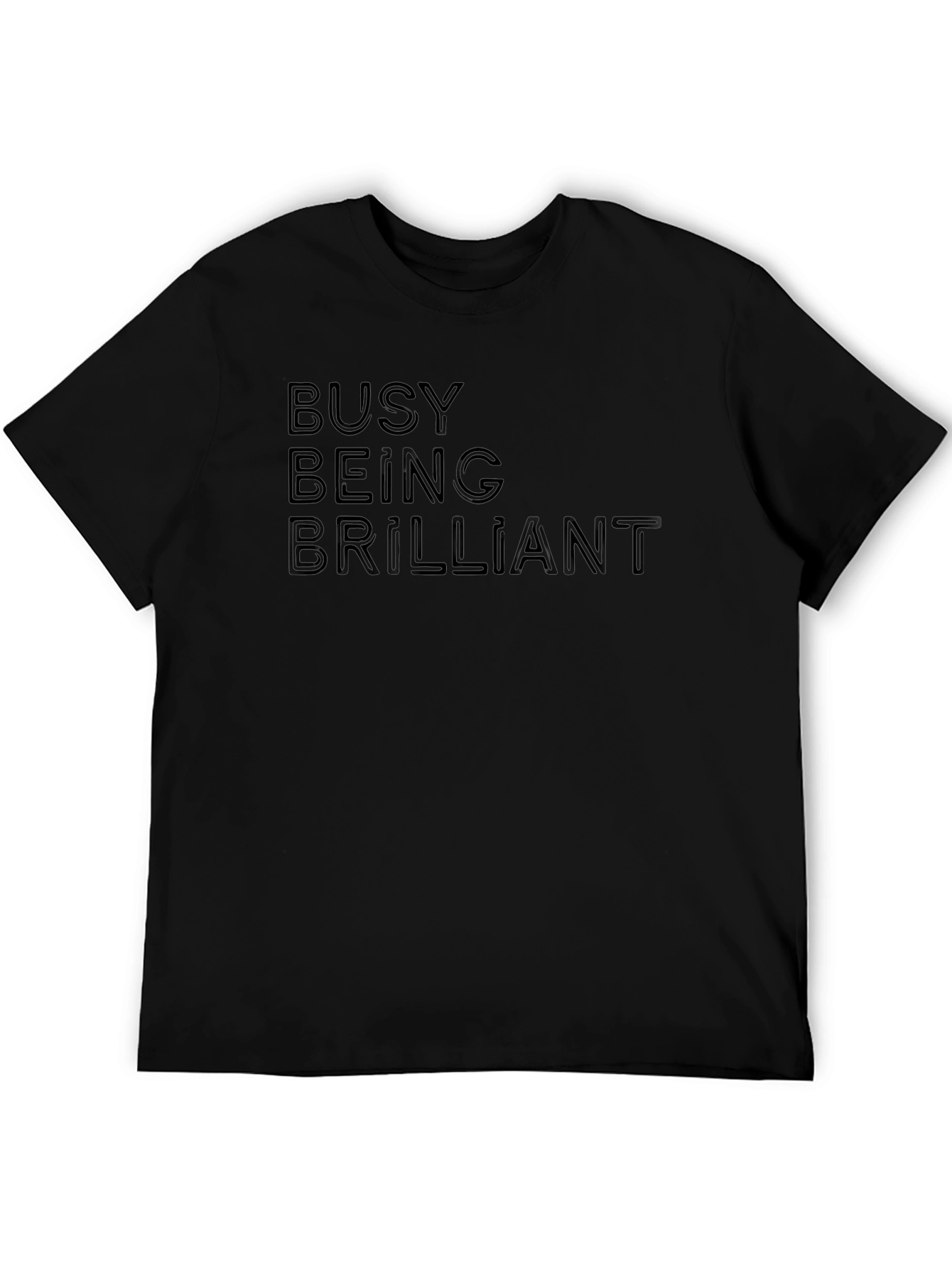 Busy Being Brilliant Black Graphic Tee Shirt