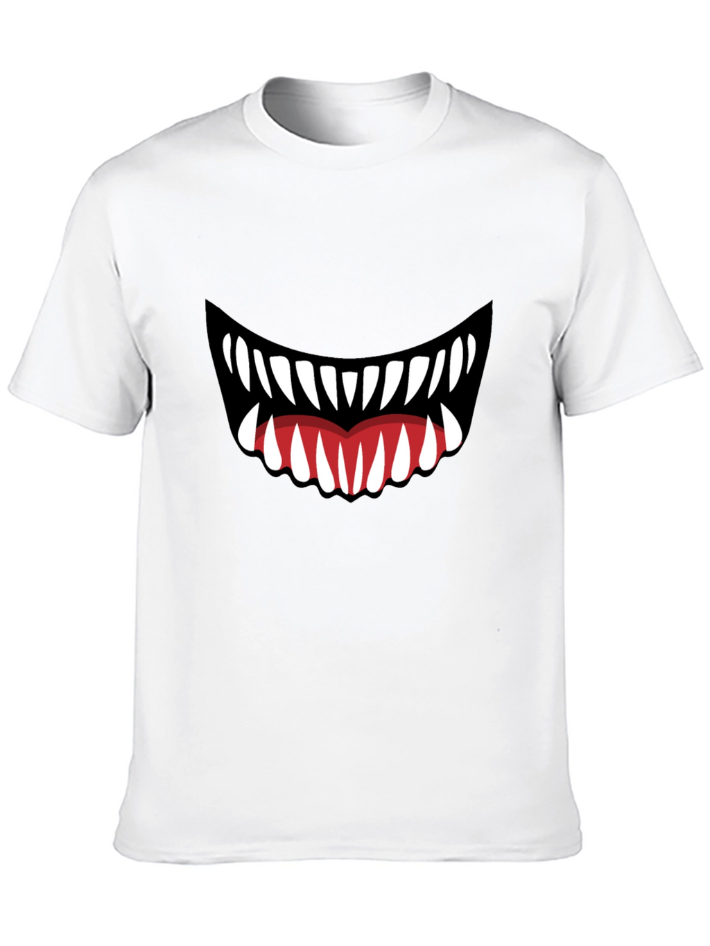 Monster Mouth Graphic Tee - Black Cotton T-Shirt