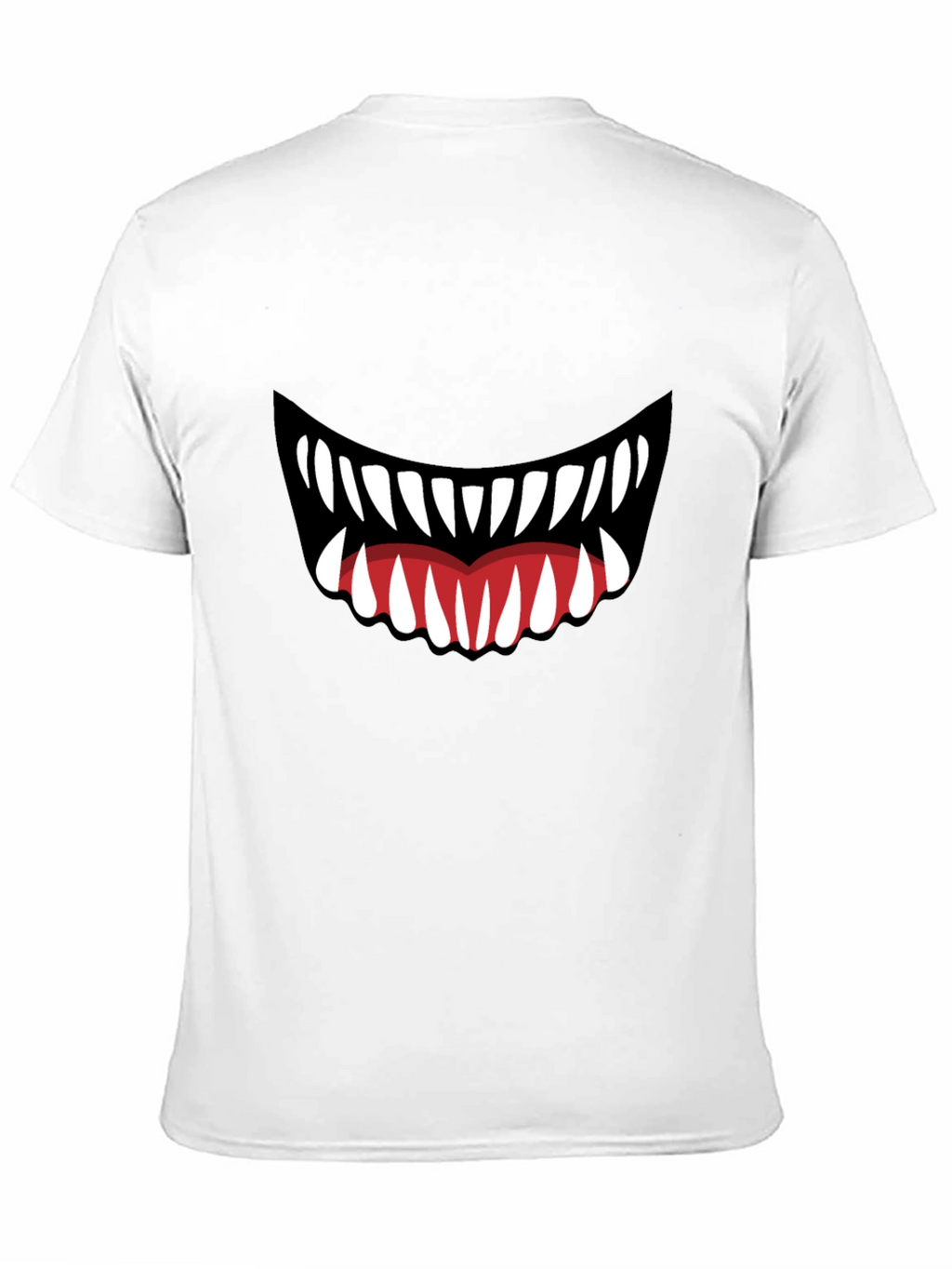Monster Mouth Graphic Tee - Black Cotton T-Shirt