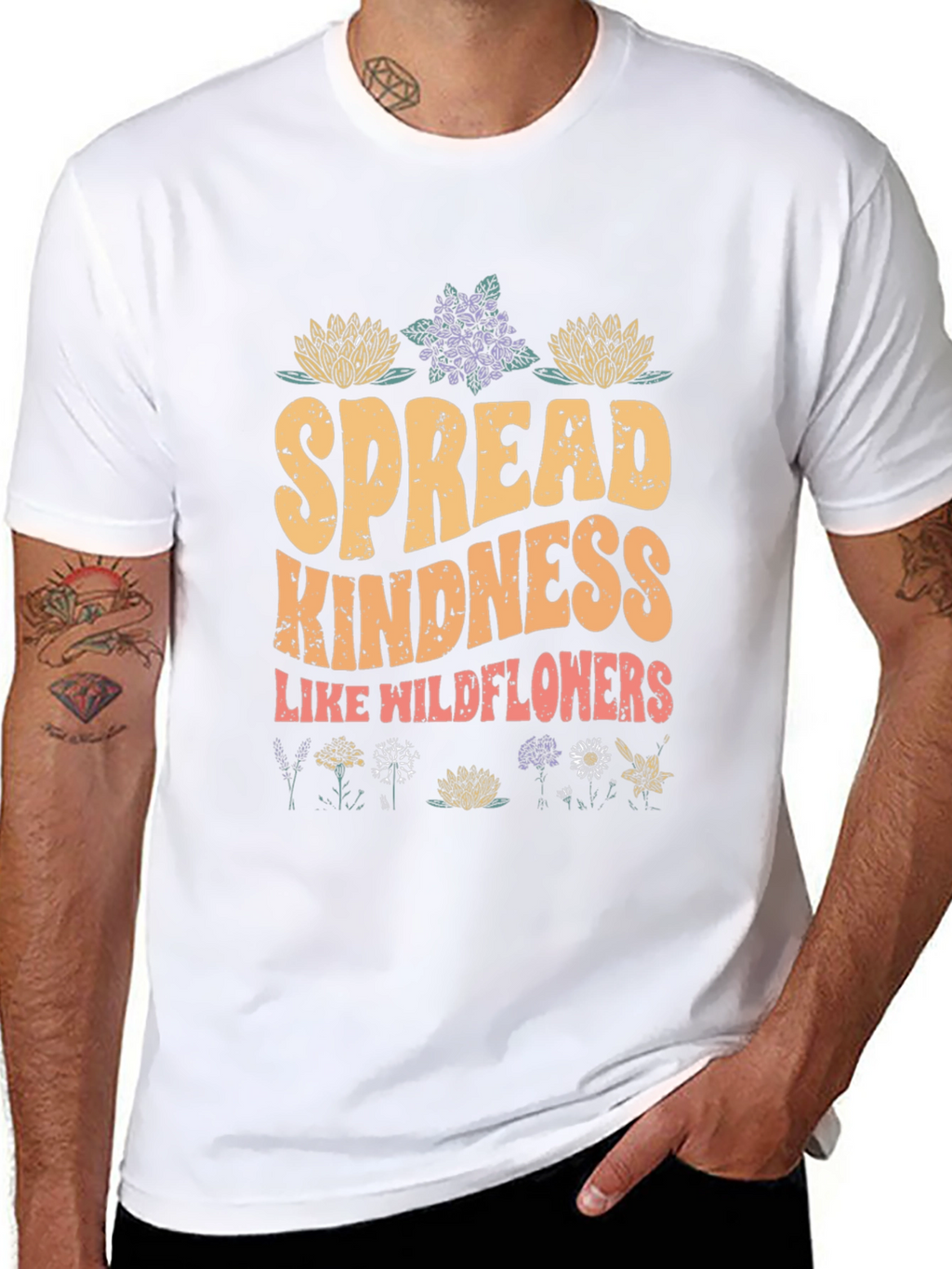 Spread Kindness Graphic Tee - Wildflower Design