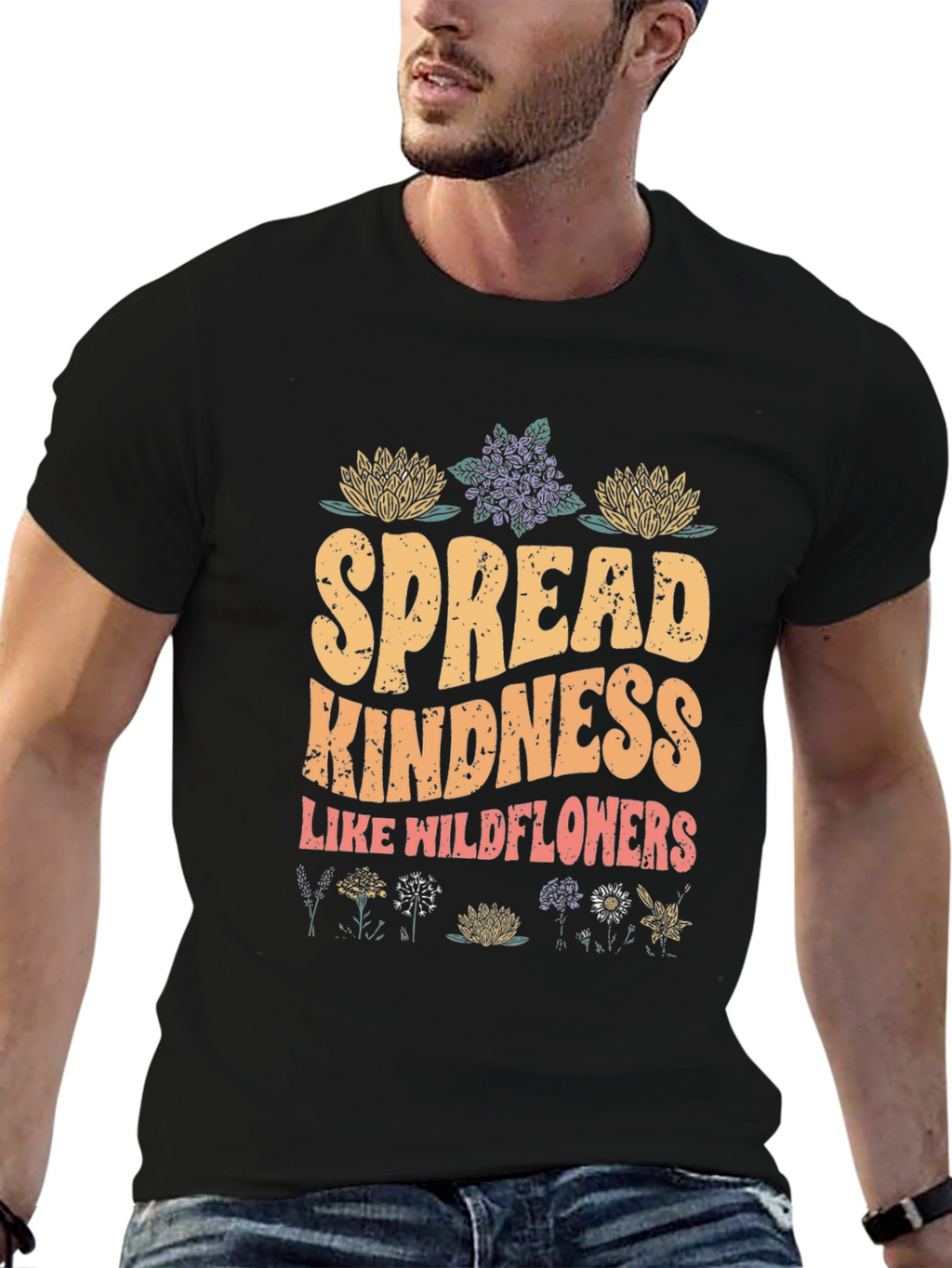 Spread Kindness Graphic Tee - Wildflower Design
