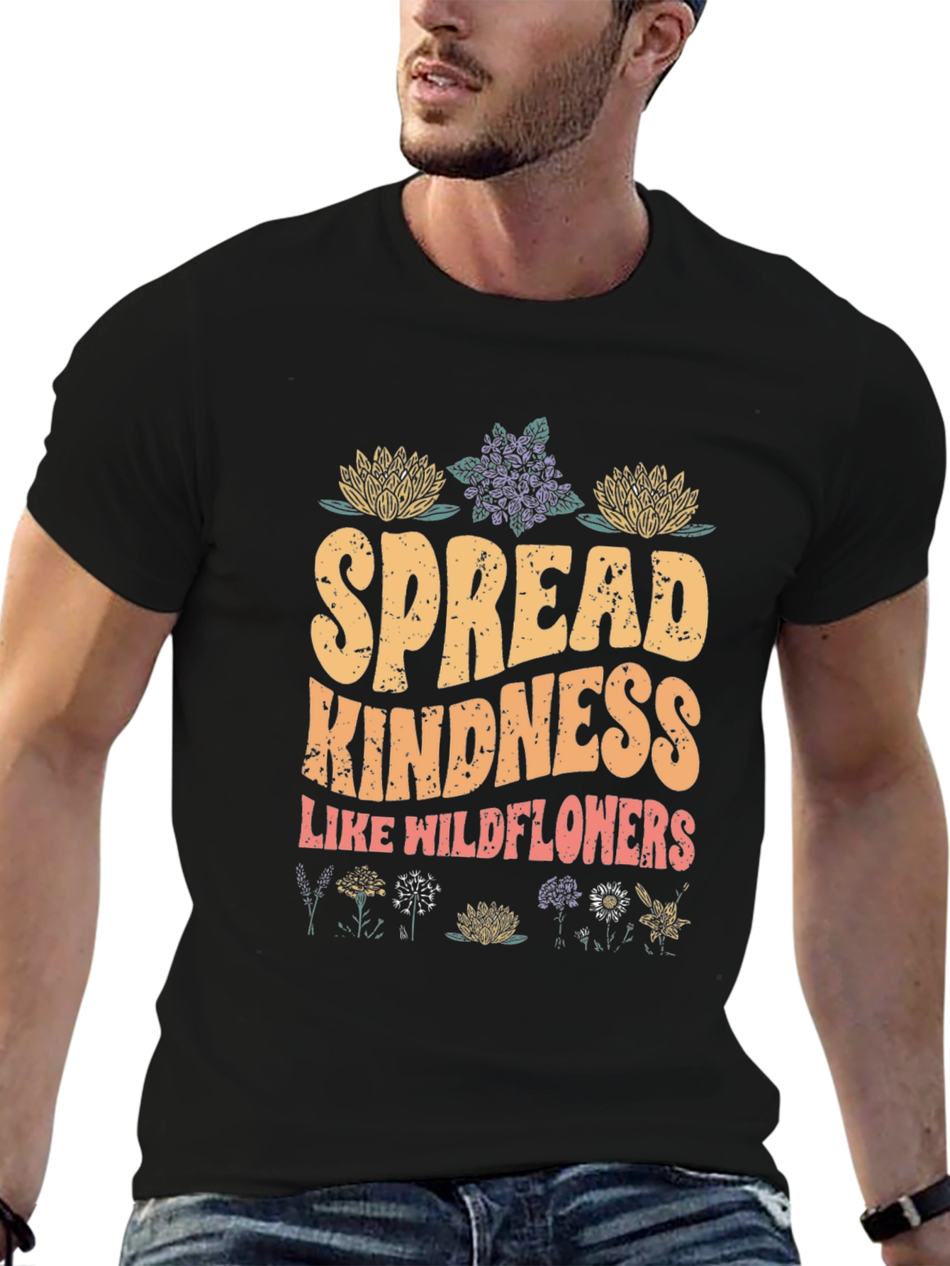 Spread Kindness Graphic Tee - Wildflower Design