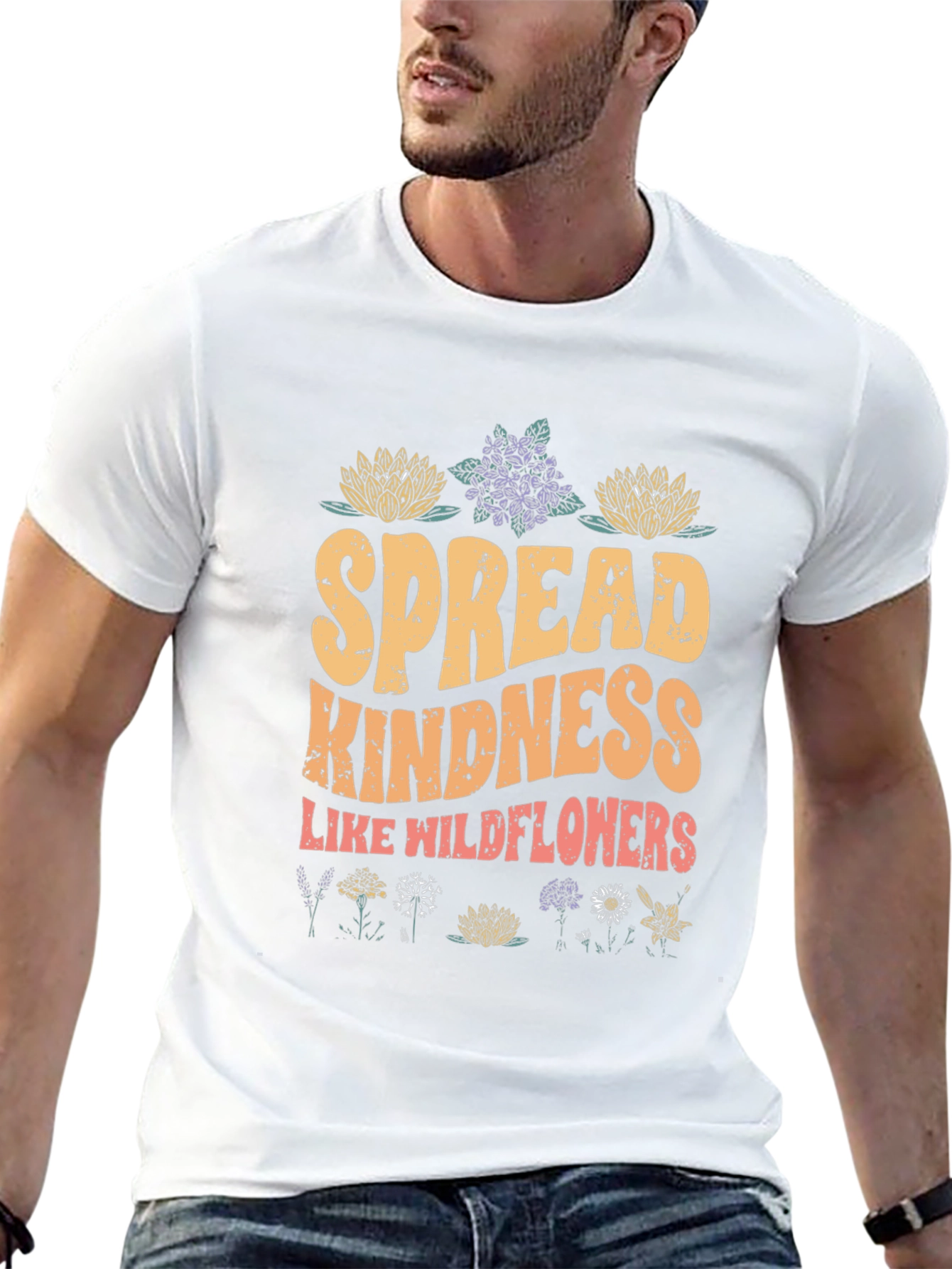 Spread Kindness Graphic Tee - Wildflower Design