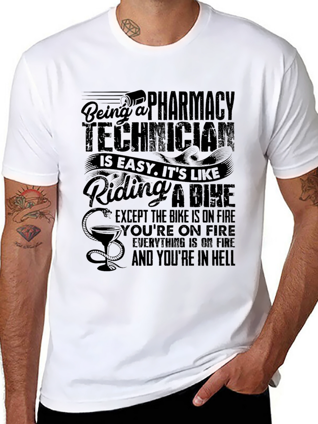 Pharmacy Technician T-Shirt - Funny Hell Job Tee