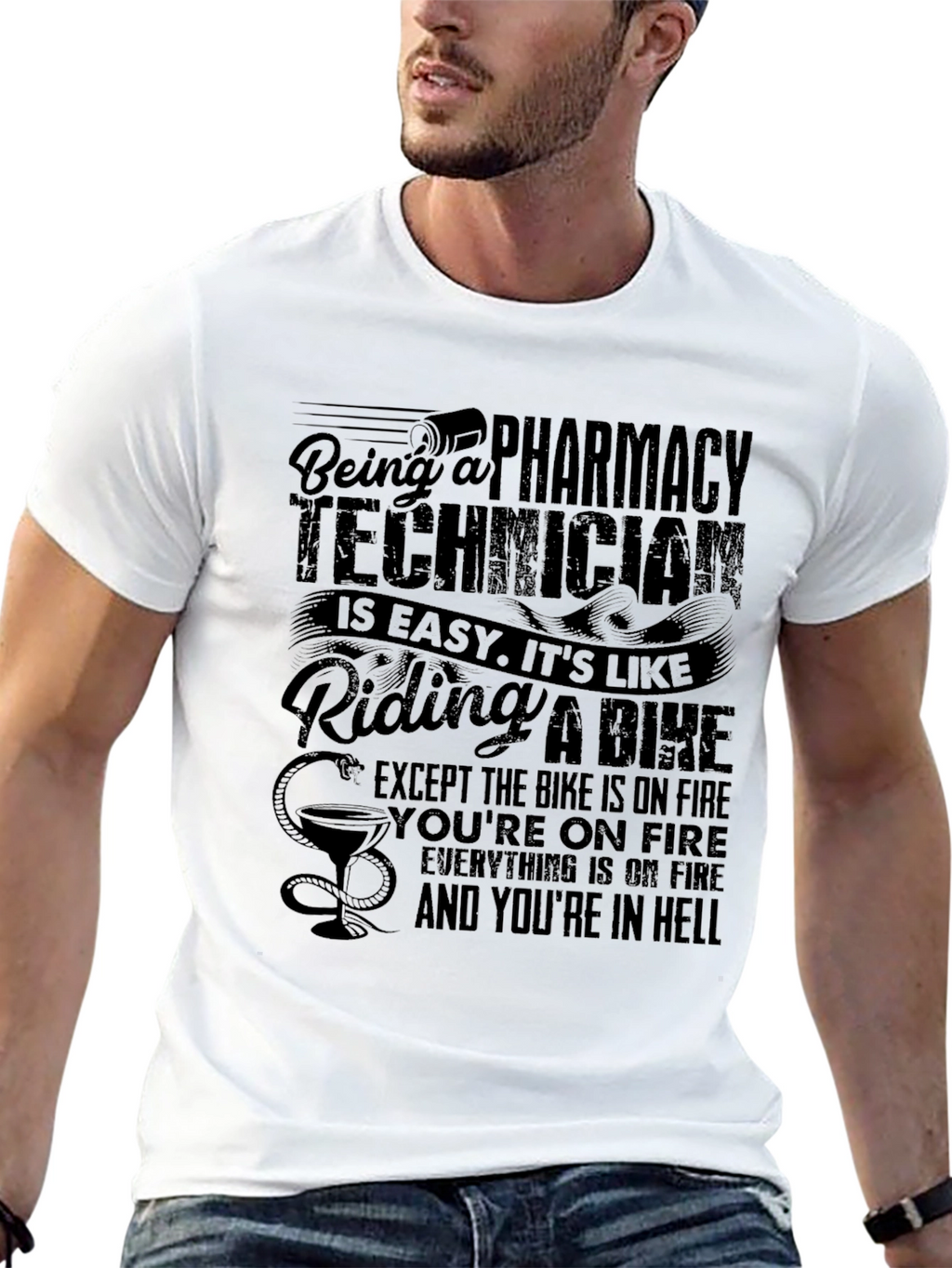 Pharmacy Technician T-Shirt - Funny Hell Job Tee