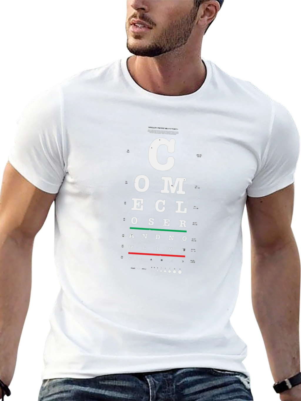 Funny Eye Chart T-Shirt - Come Closer Graphic Tee