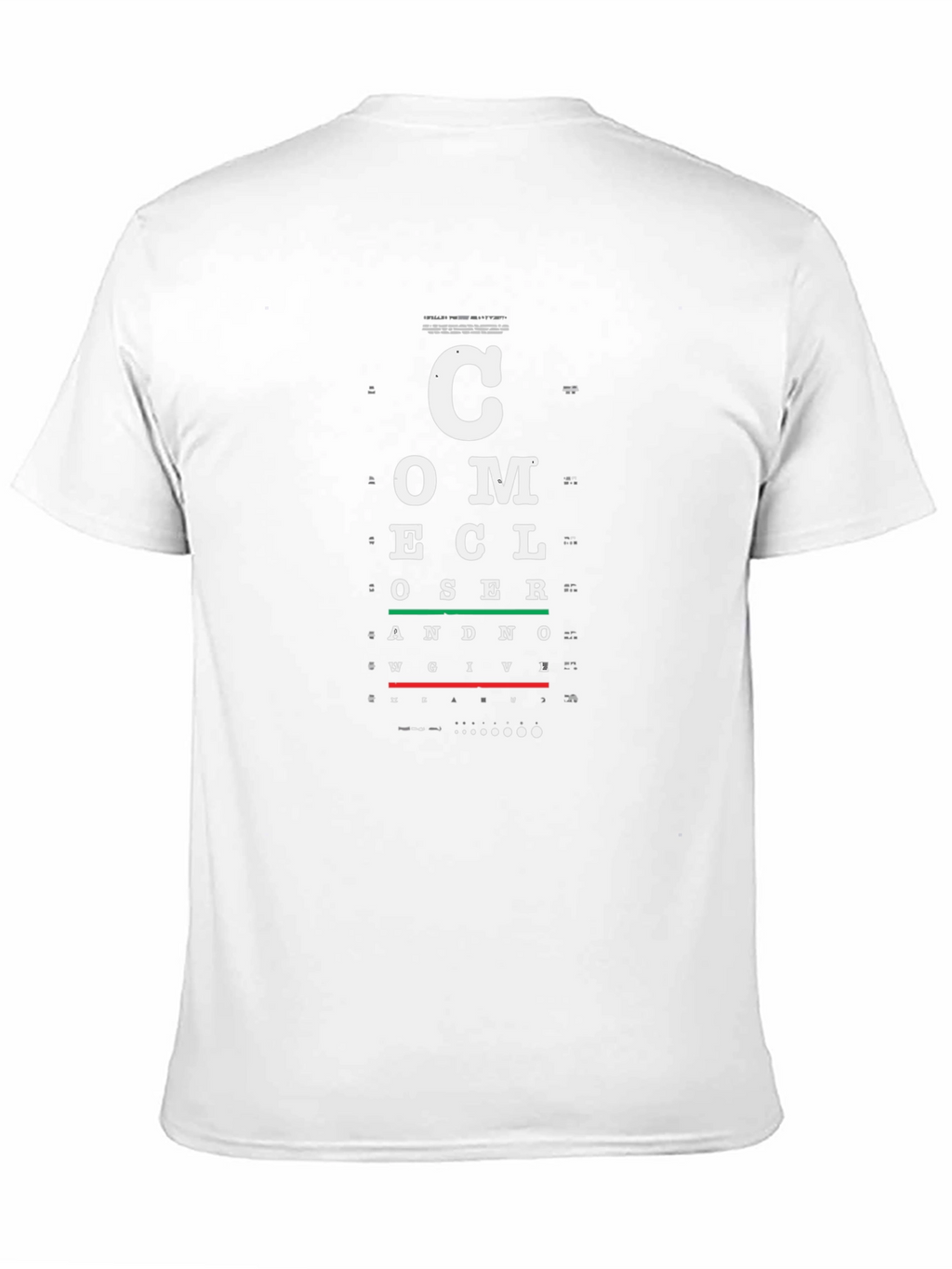 Funny Eye Chart T-Shirt - Come Closer Graphic Tee
