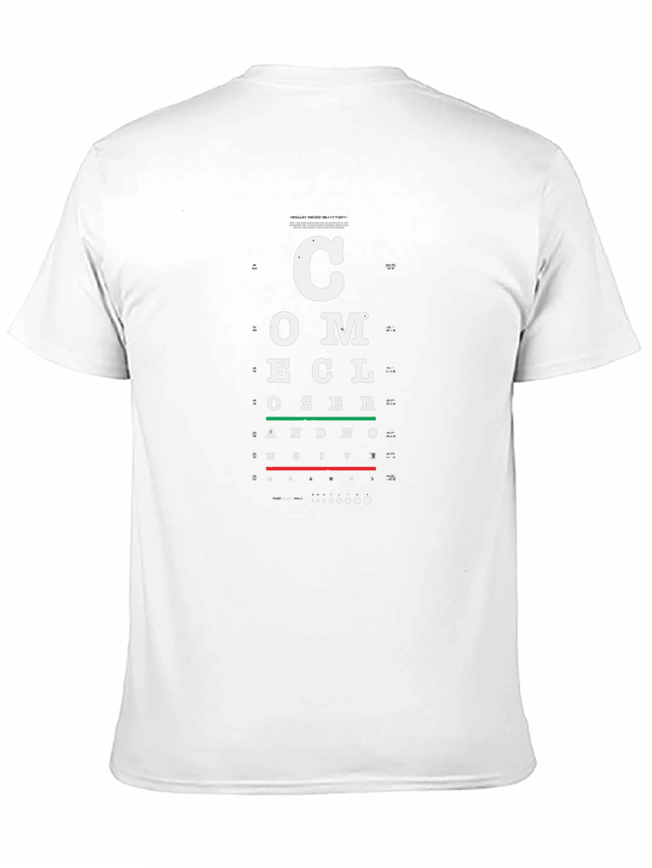 Funny Eye Chart T-Shirt - Come Closer Graphic Tee