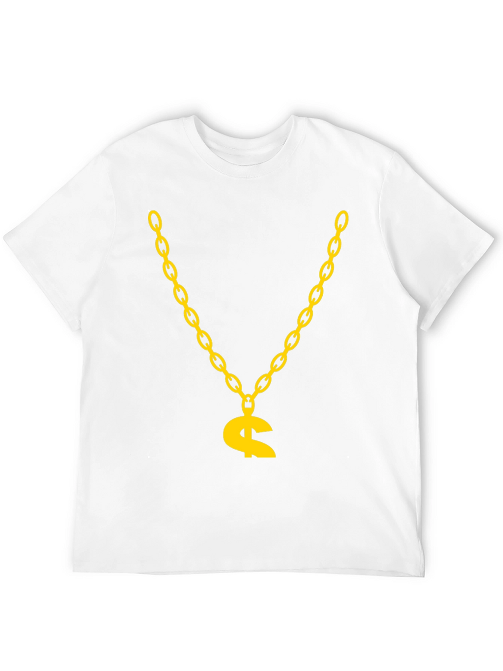 Gold Chain Dollar Sign Graphic Tee