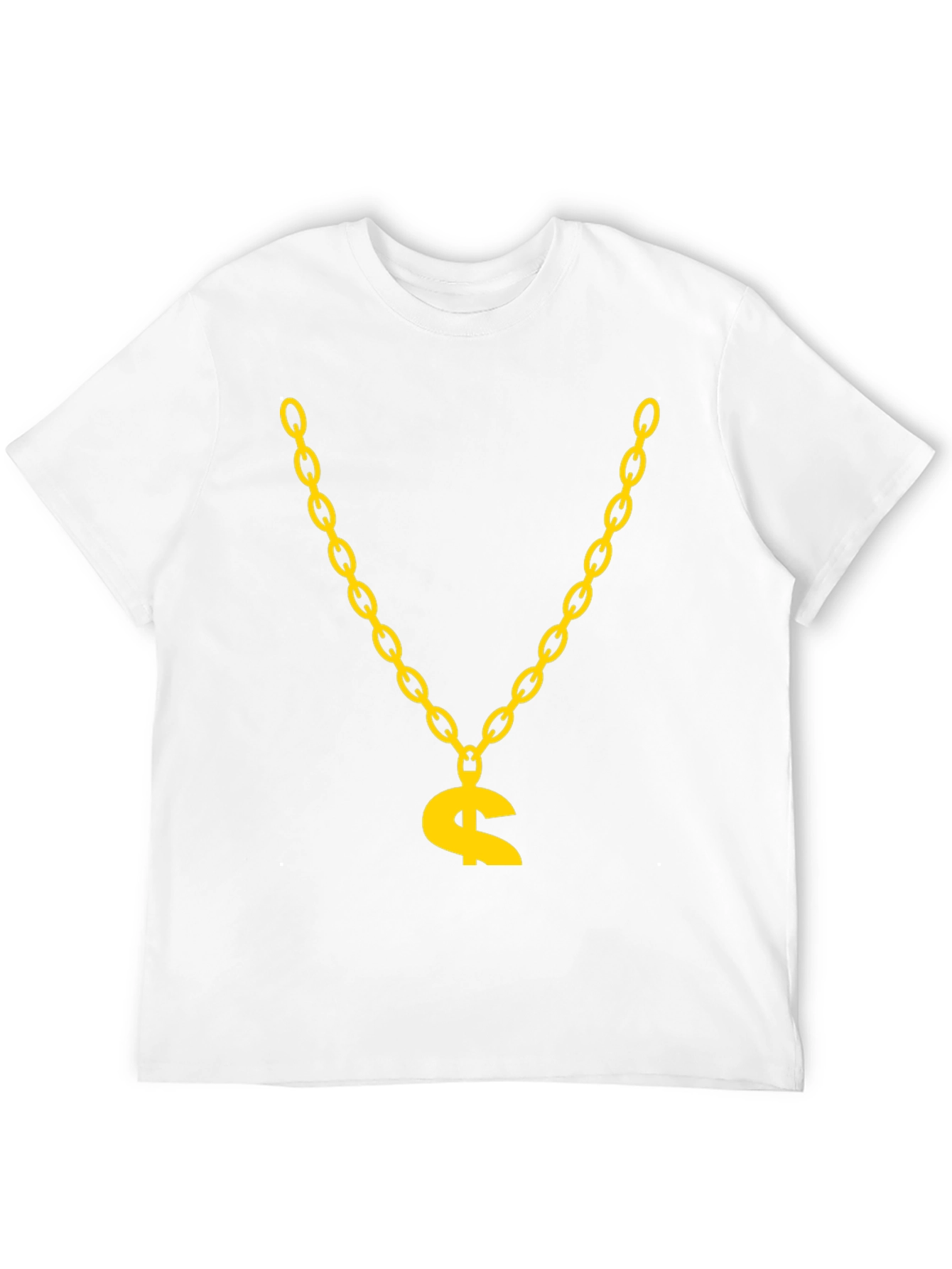 Gold Chain Dollar Sign Graphic Tee