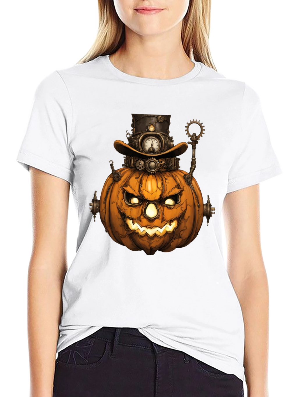 Steampunk Pumpkin Halloween T-Shirt