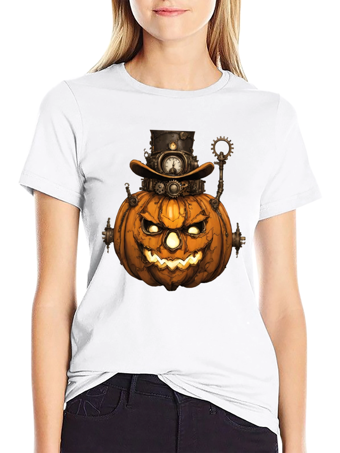 Steampunk Pumpkin Halloween T-Shirt