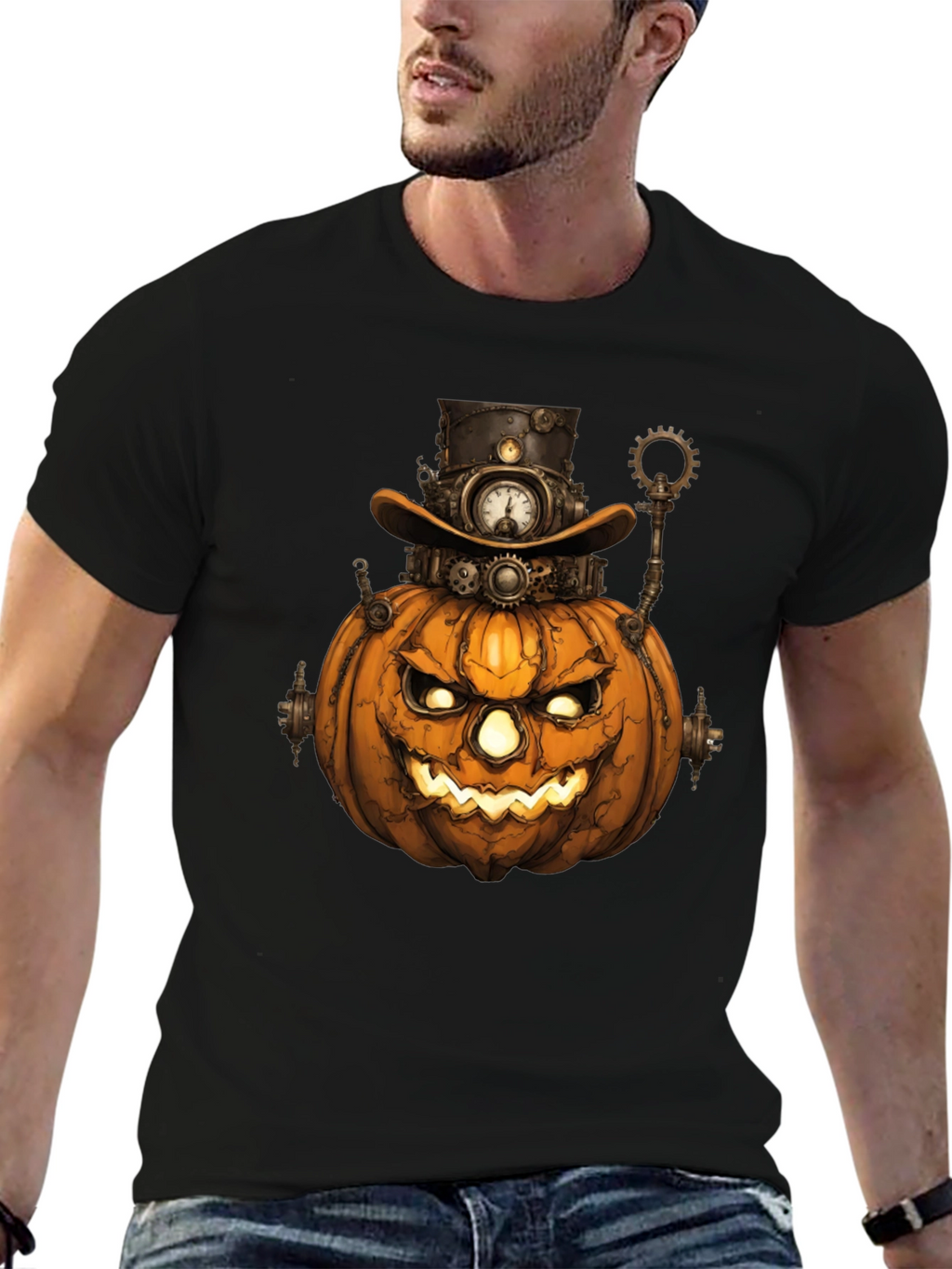 Steampunk Pumpkin Halloween T-Shirt