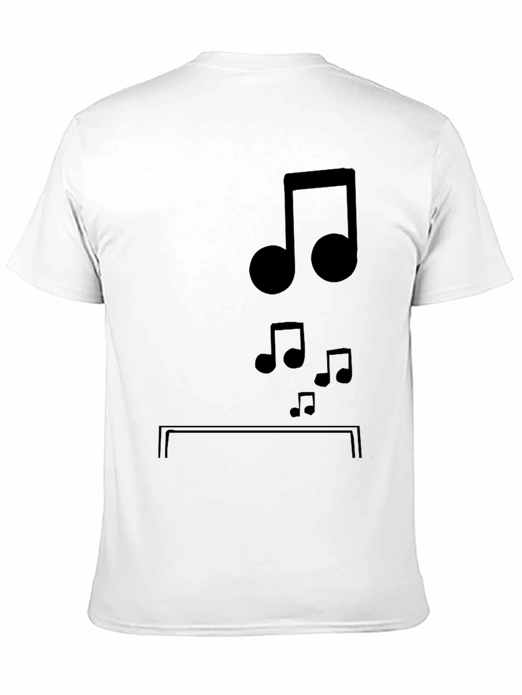 Musical Notes Graphic Tee - Black Cotton Comfort