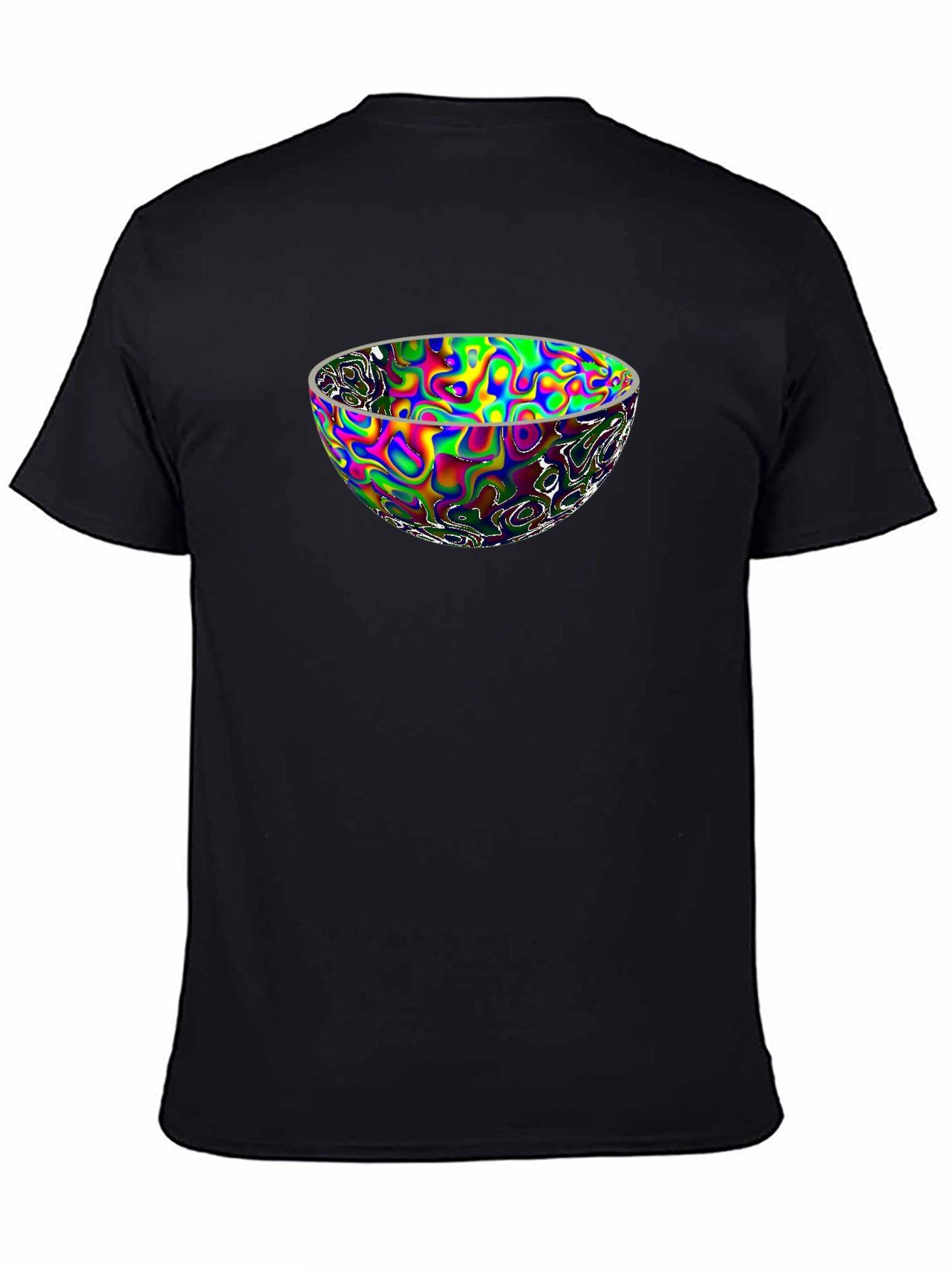 Vaporwave Bowl Graphic Black Tee