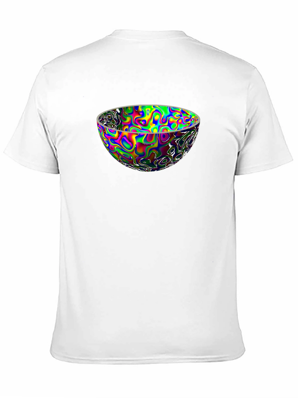 Vaporwave Bowl Graphic Black Tee