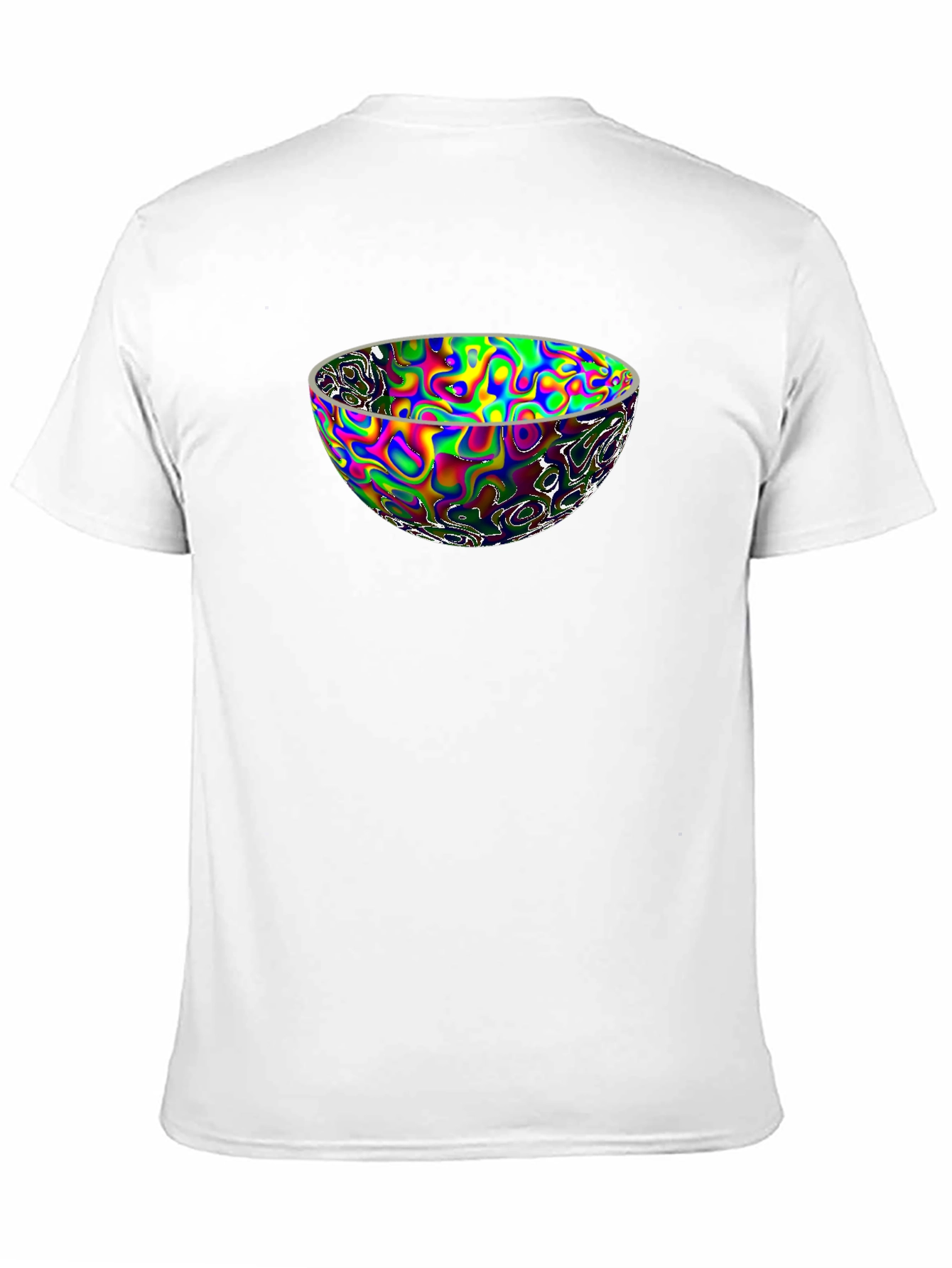 Vaporwave Bowl Graphic Black Tee