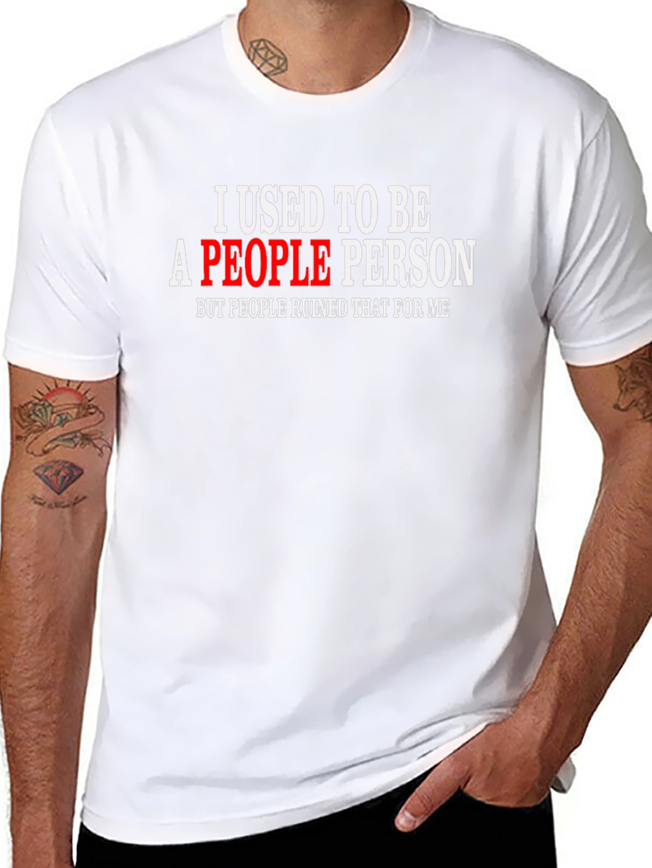 I Used To Be A People Person Black Tee
