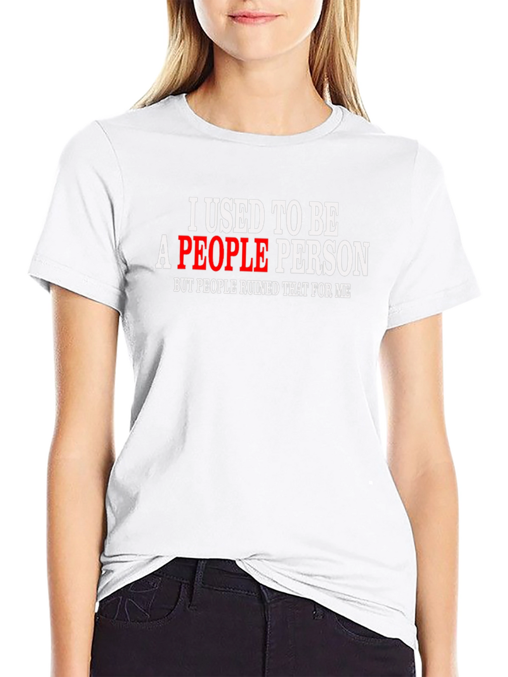 I Used To Be A People Person Black Tee