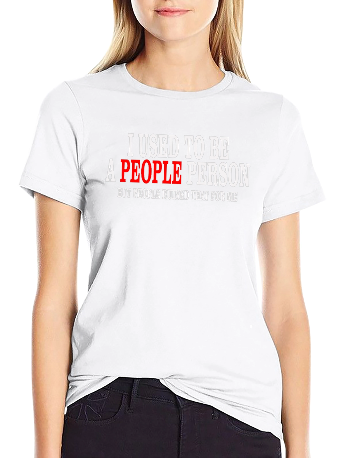I Used To Be A People Person Black Tee