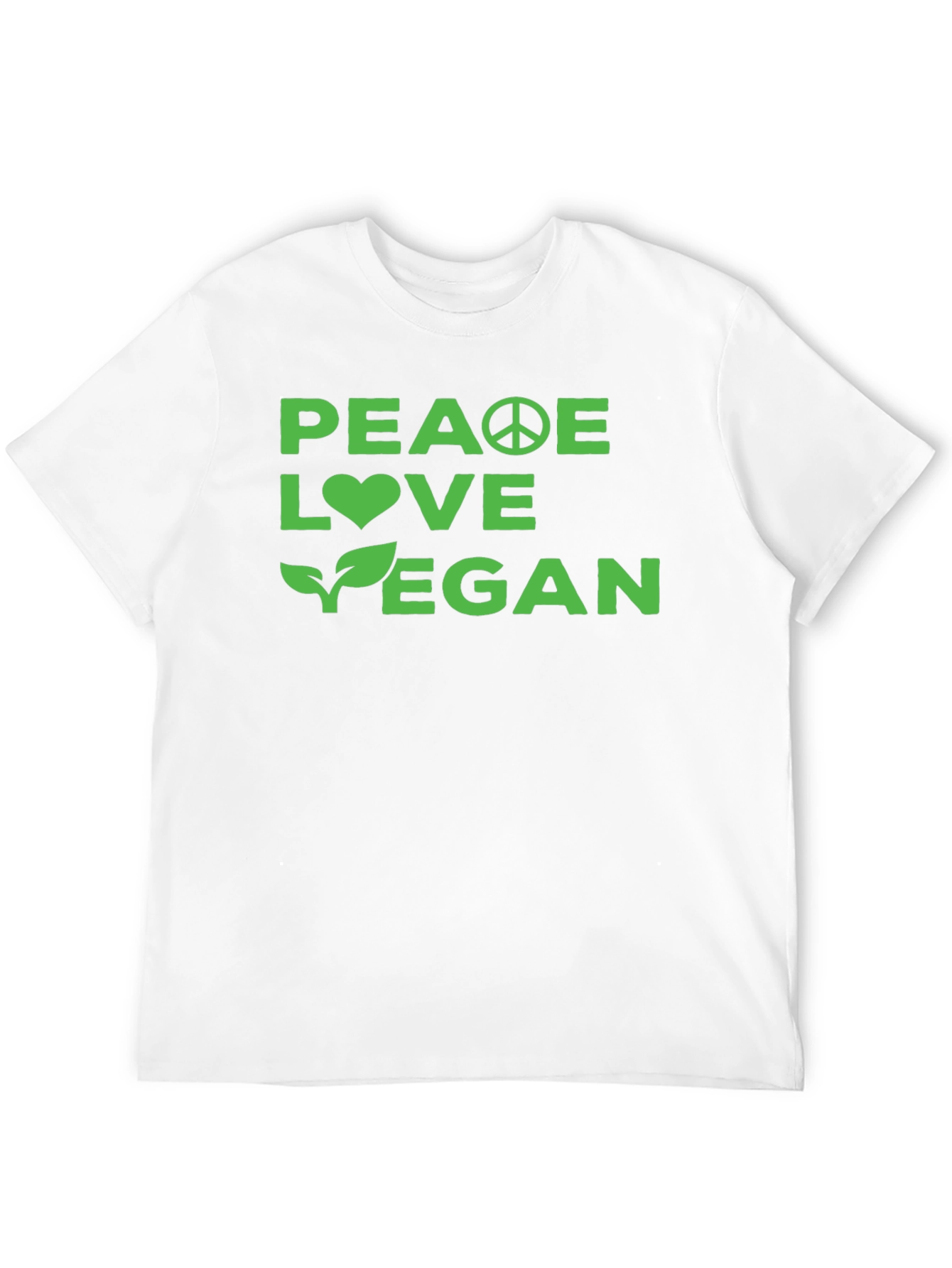 Peace Love Vegan Graphic Tee - Soft Cotton
