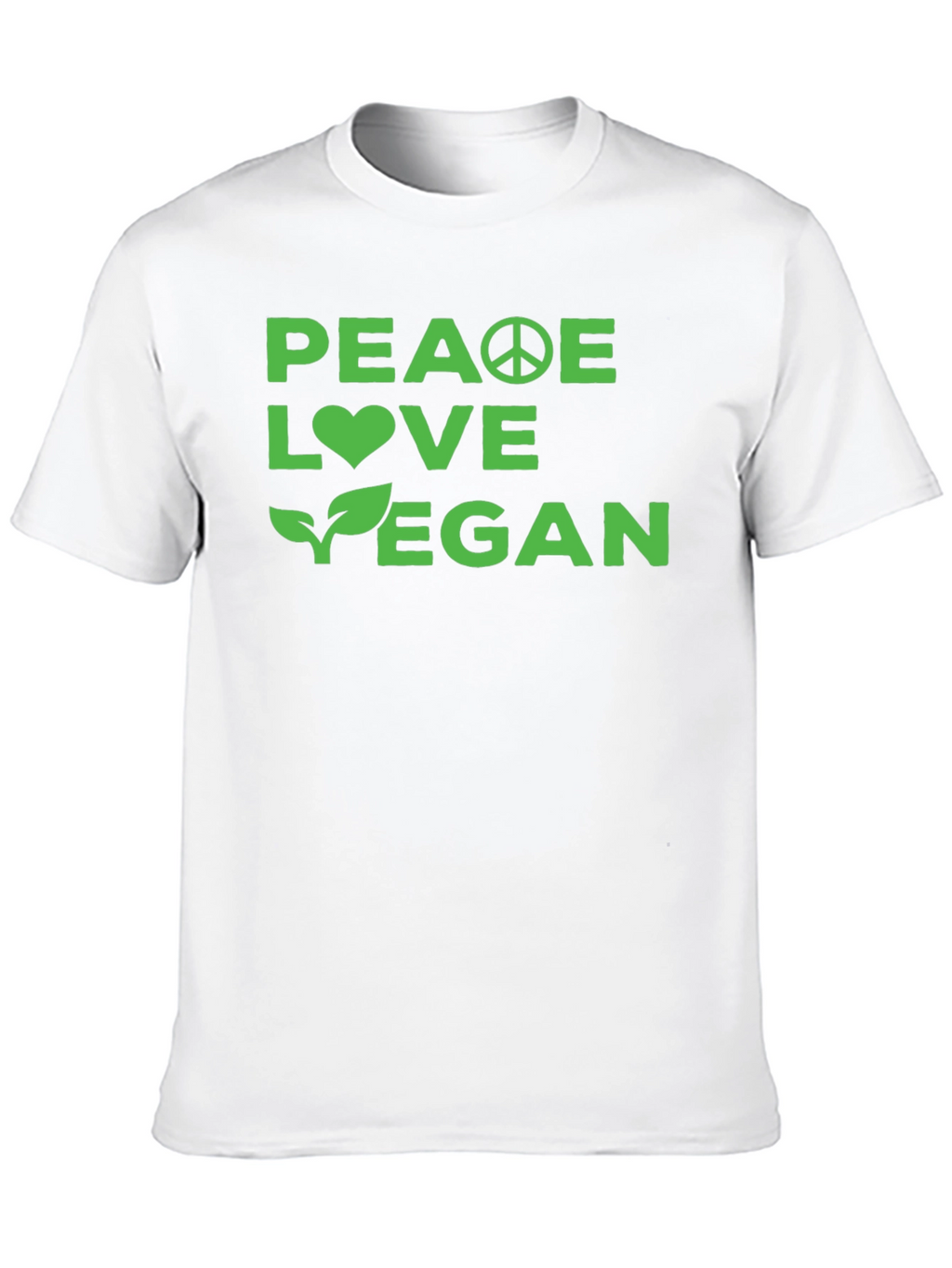 Peace Love Vegan Graphic Tee - Soft Cotton