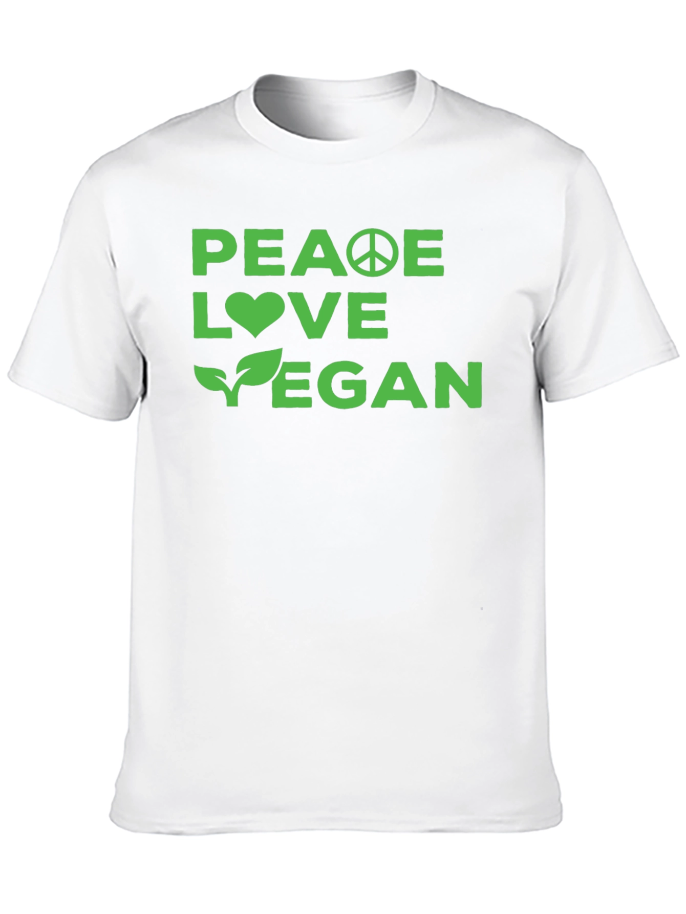Peace Love Vegan Graphic Tee - Soft Cotton