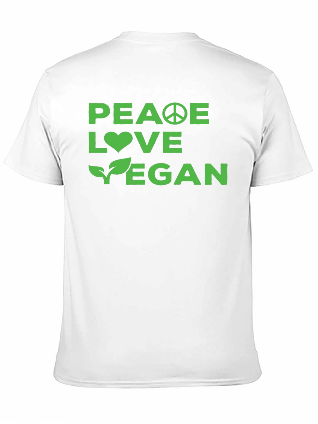 Peace Love Vegan Graphic Tee - Soft Cotton