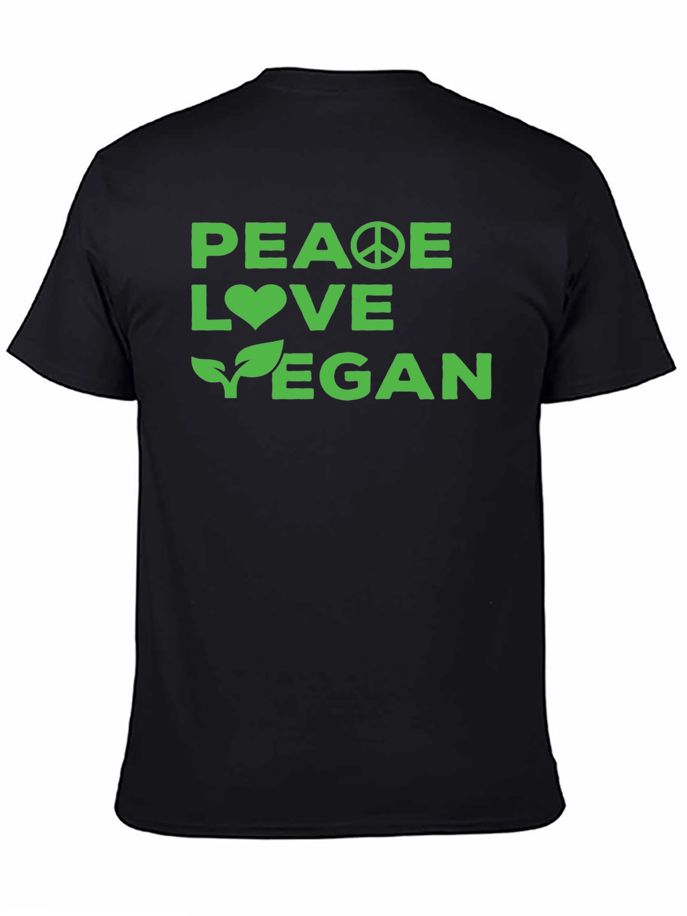 Peace Love Vegan Graphic Tee - Soft Cotton