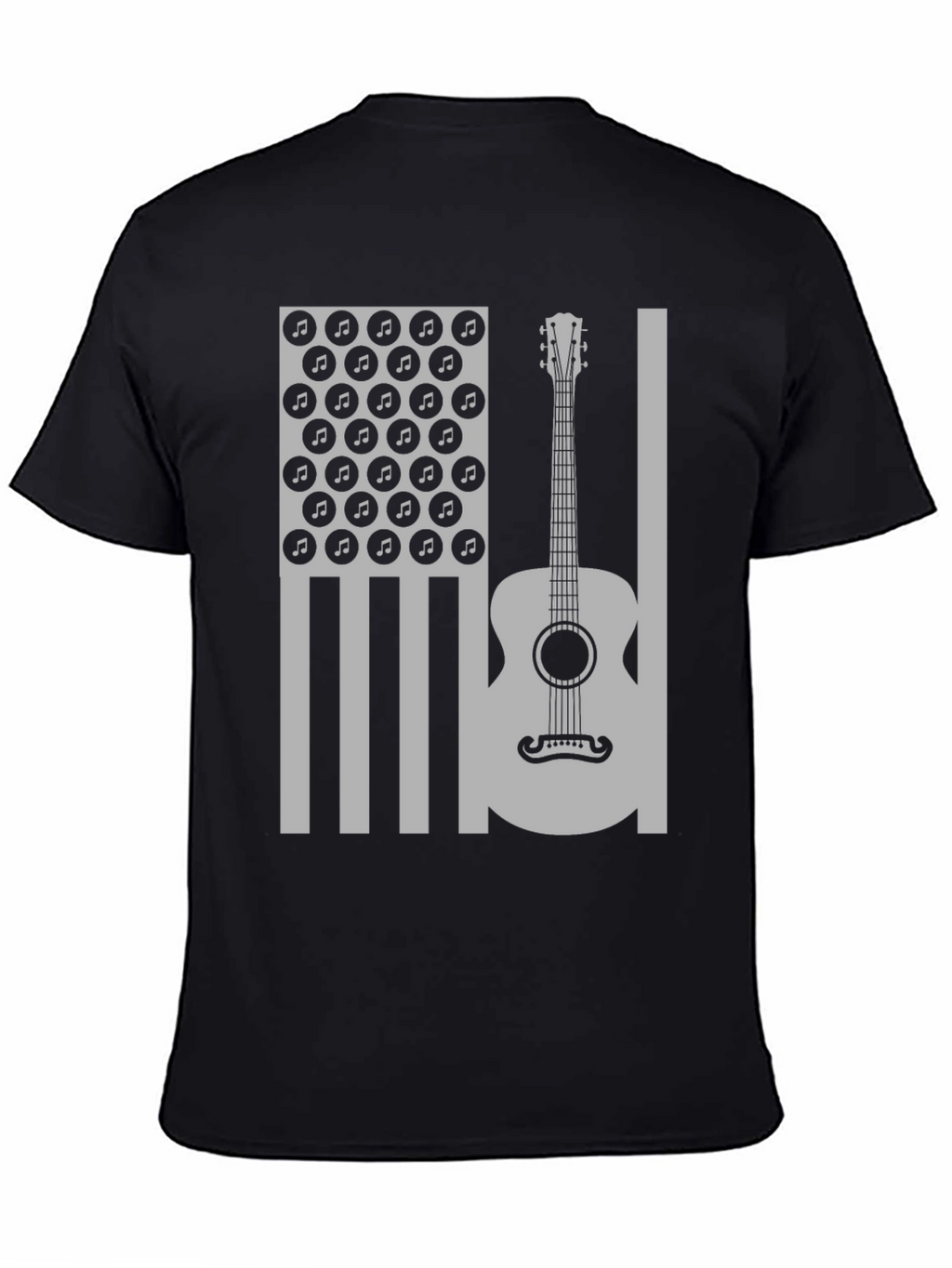 American Flag Guitar Music T-Shirt