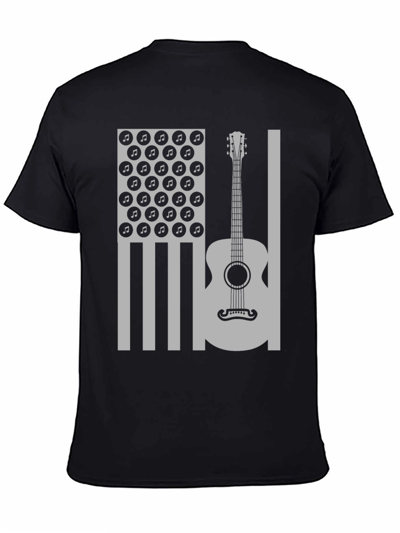 American Flag Guitar Music T-Shirt