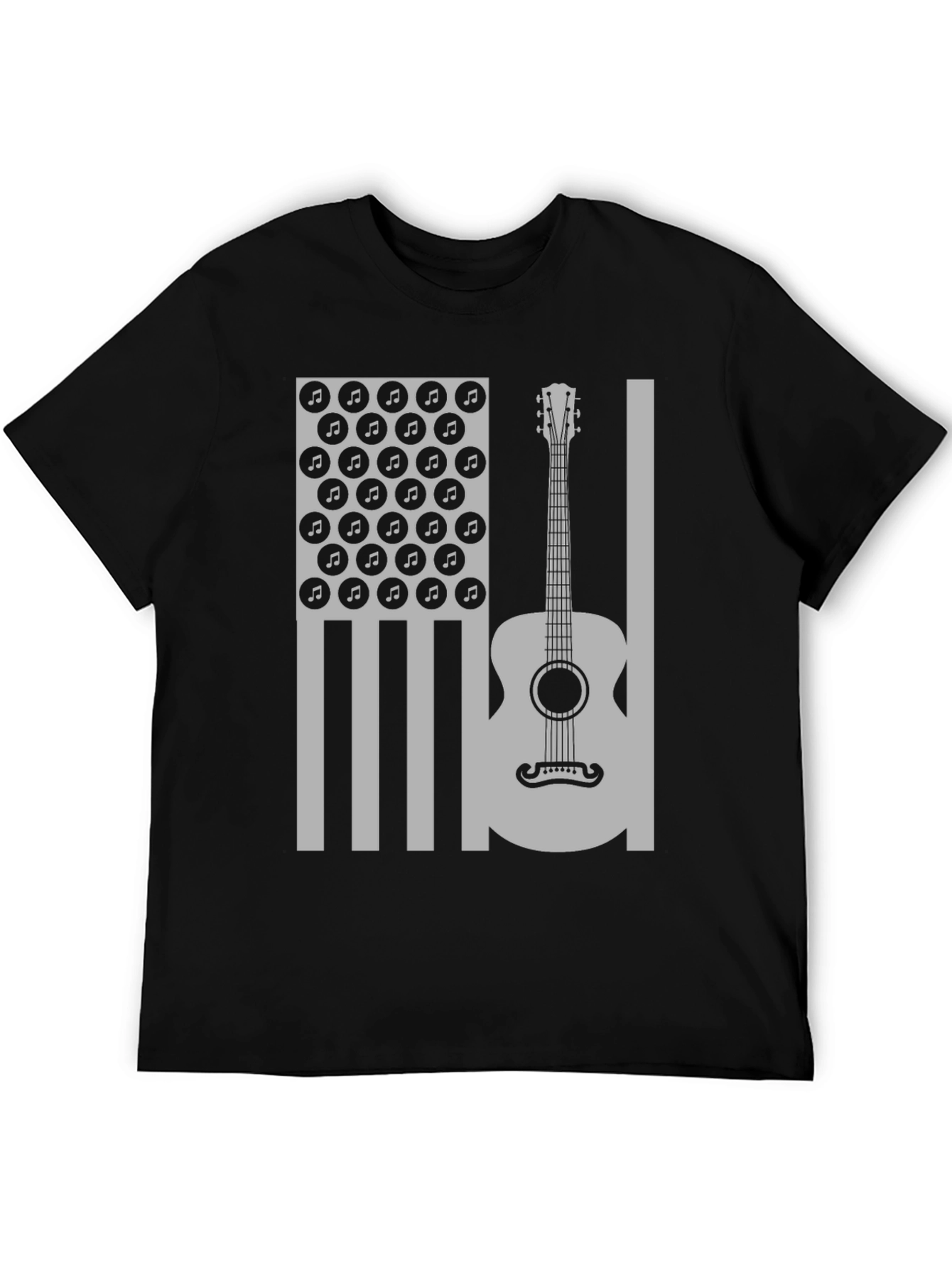 American Flag Guitar Music T-Shirt