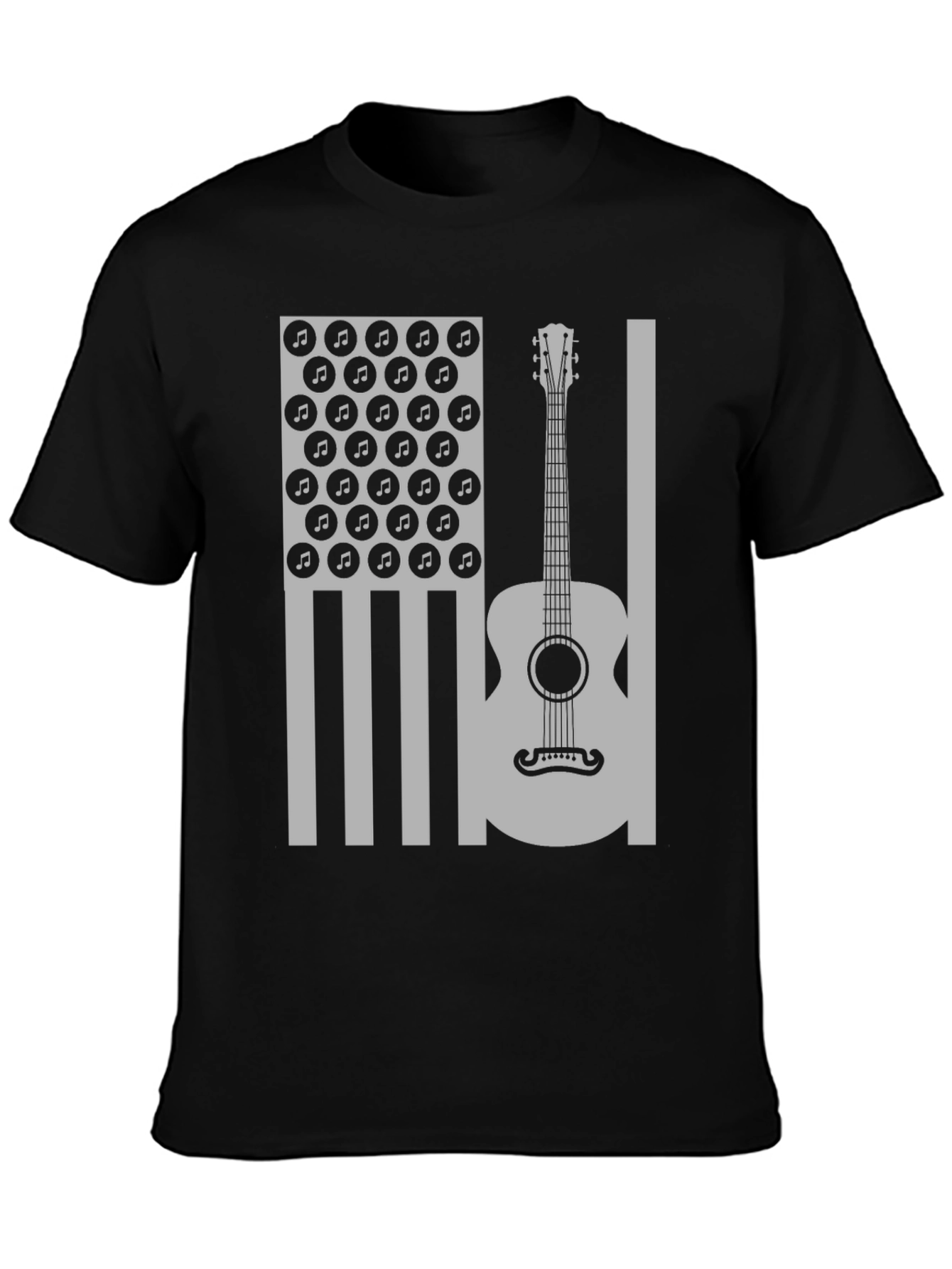 American Flag Guitar Music T-Shirt