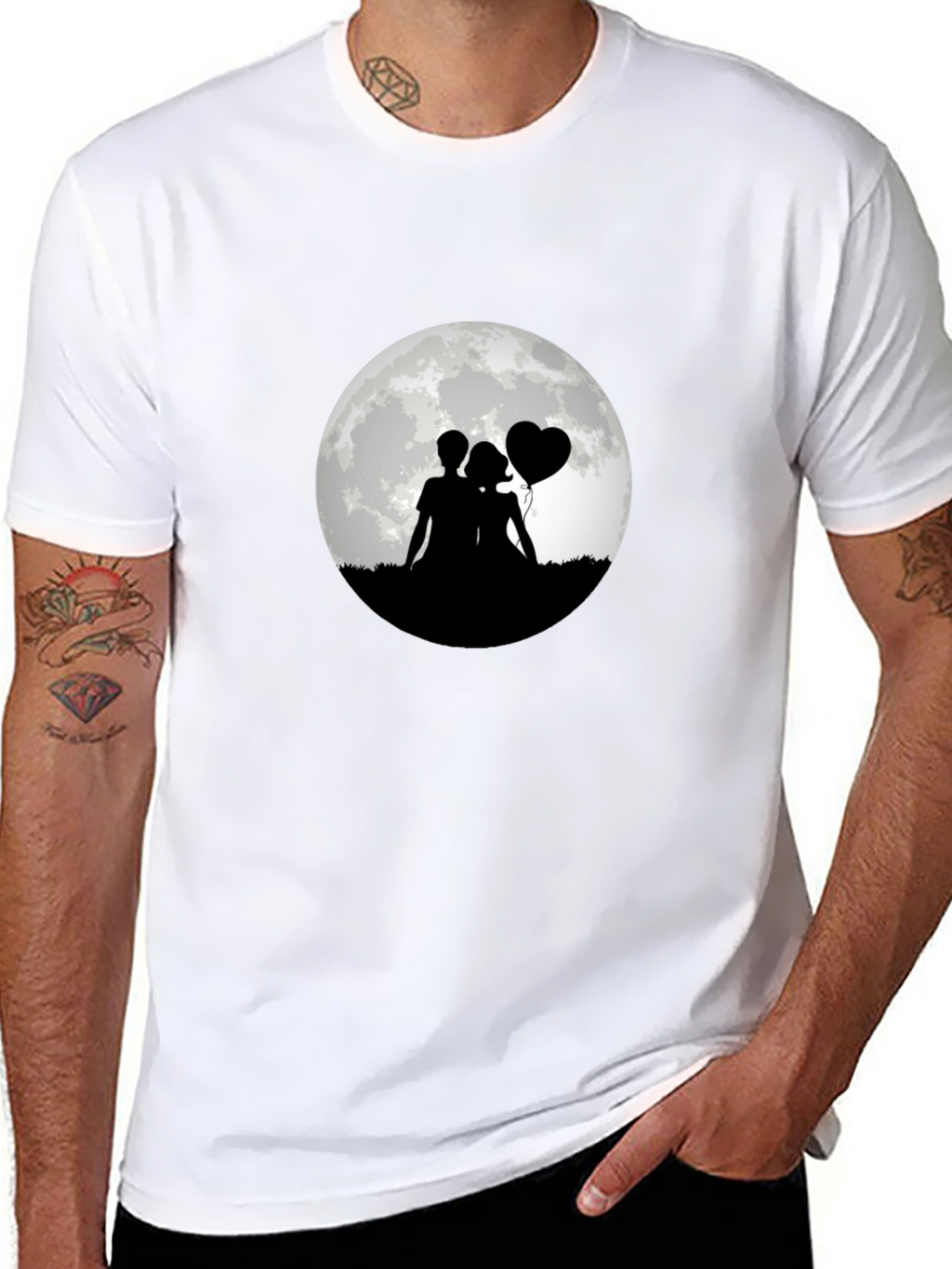 Romantic Moonlit Silhouette Tee