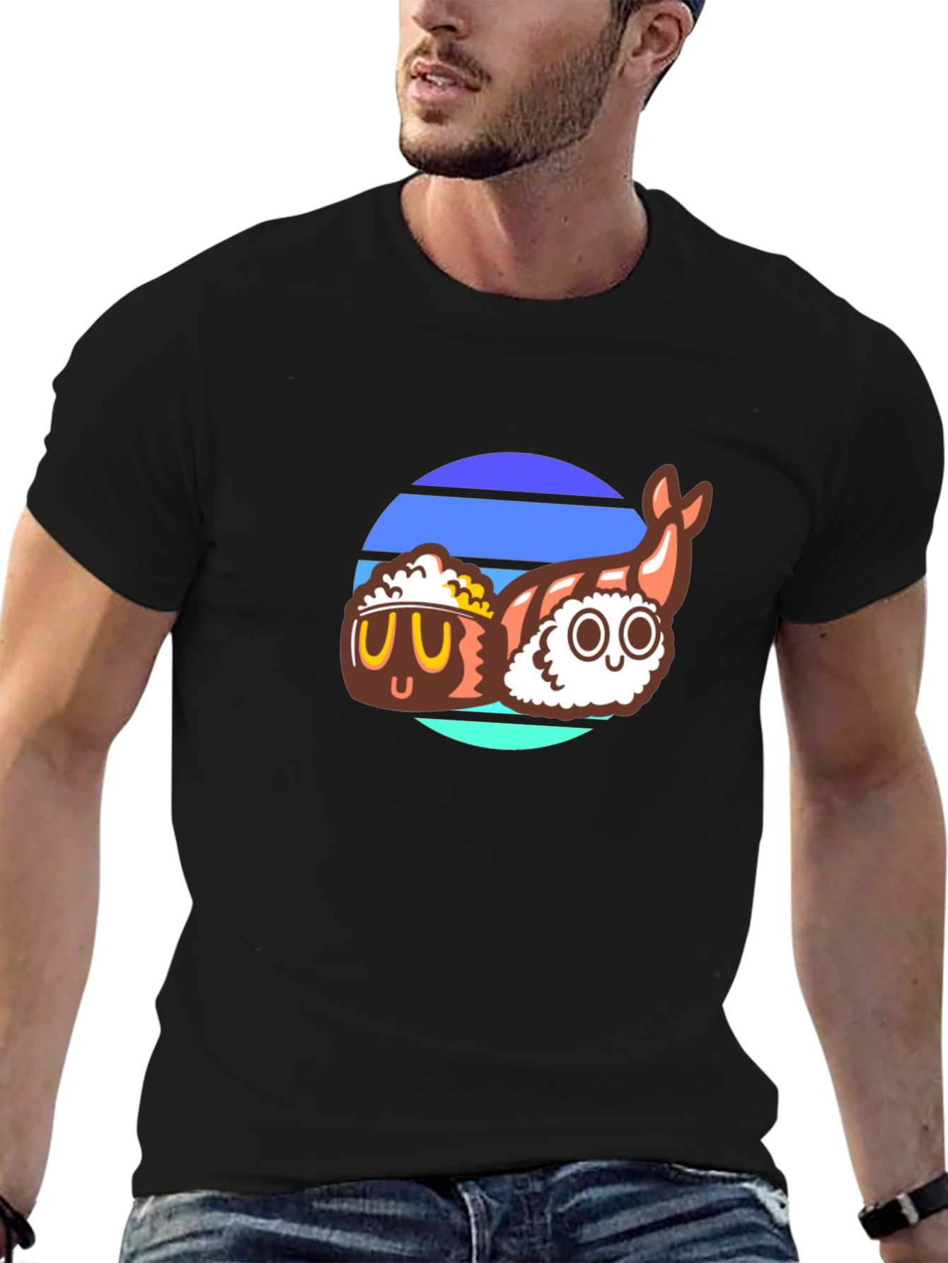 Sushi Retro T-Shirt - Cool Japanese Food Design