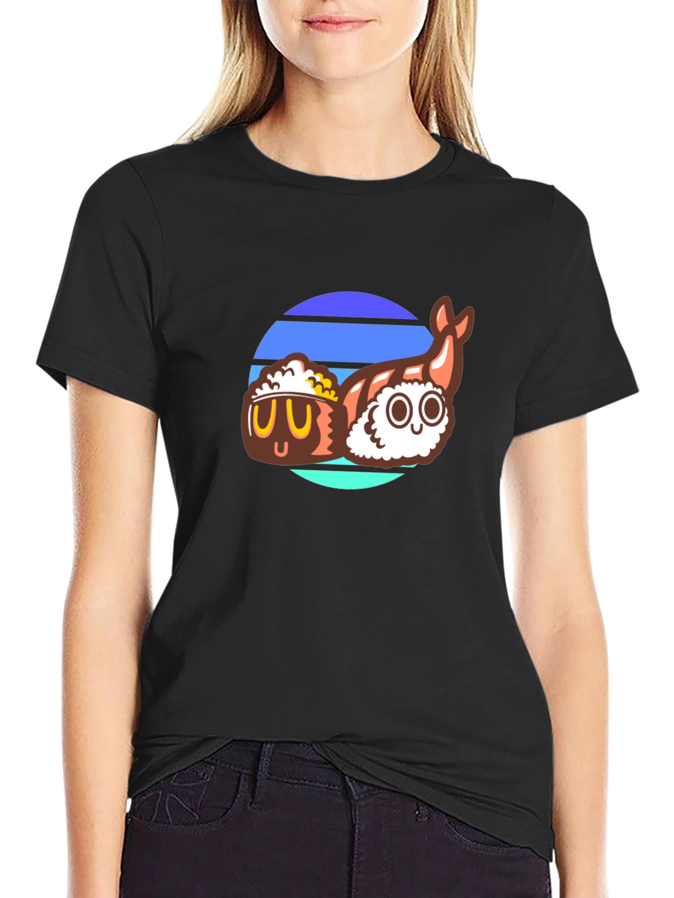 Sushi Retro T-Shirt - Cool Japanese Food Design
