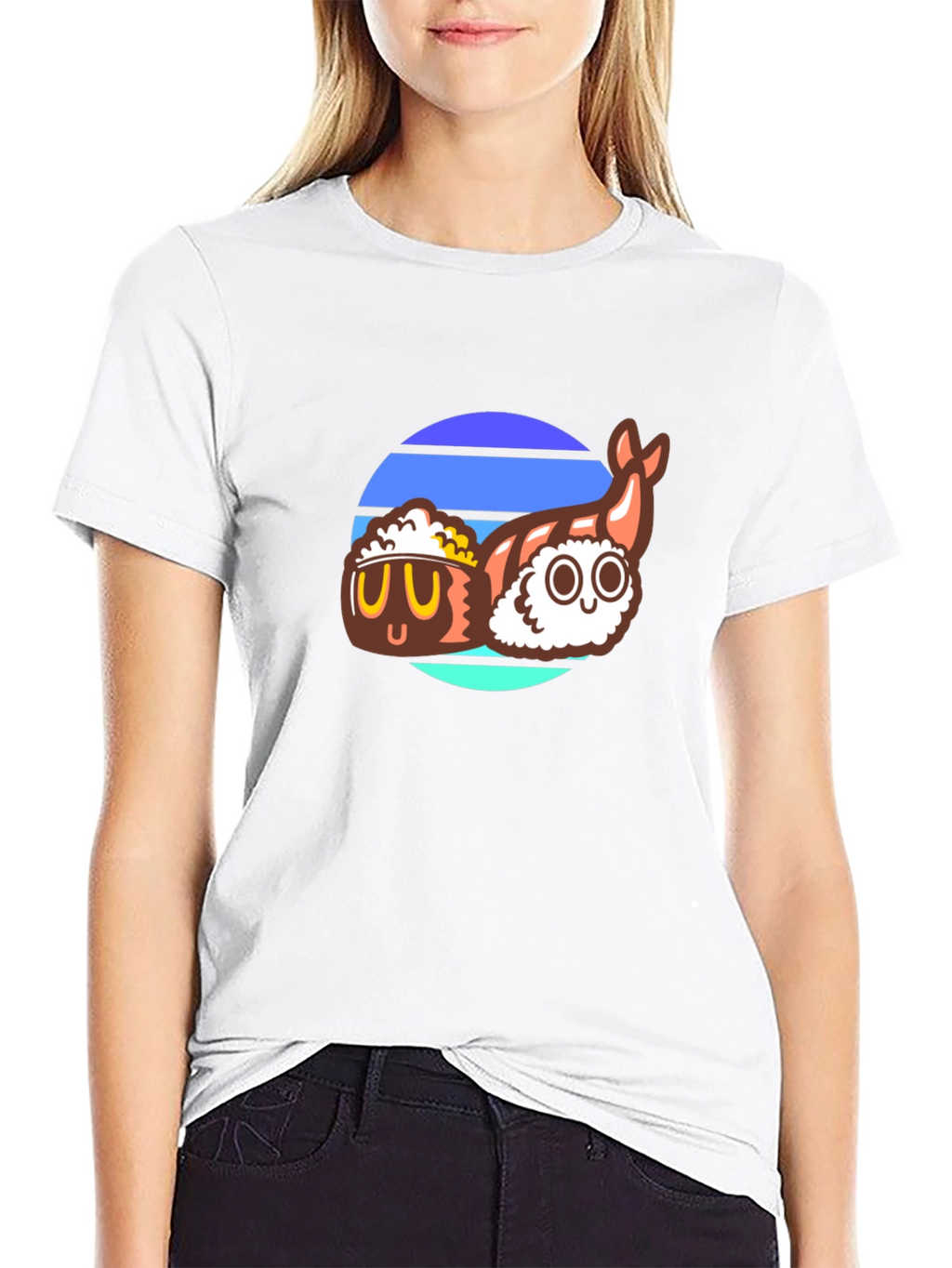 Sushi Retro T-Shirt - Cool Japanese Food Design
