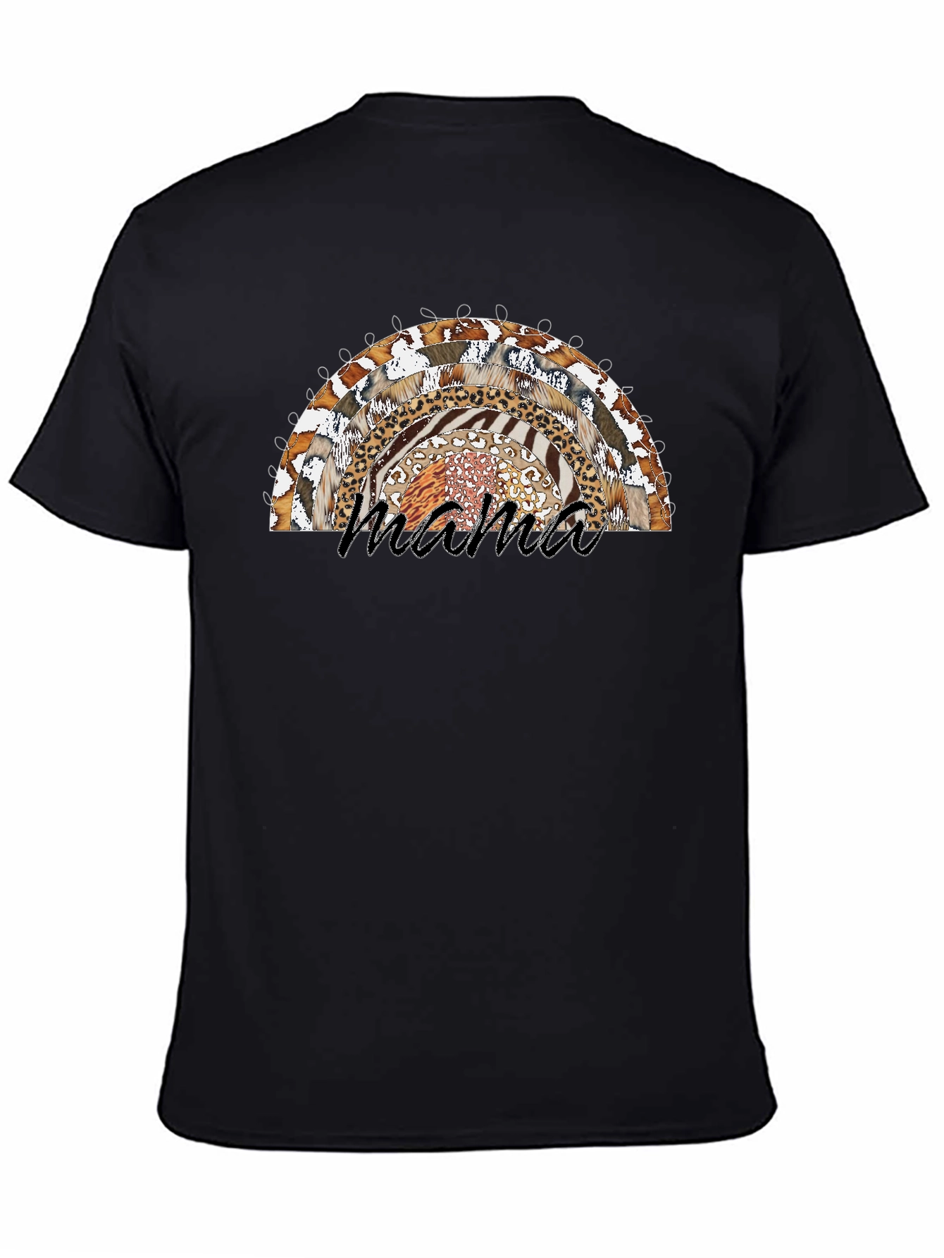 Mama Rainbow Animal Print T-Shirt