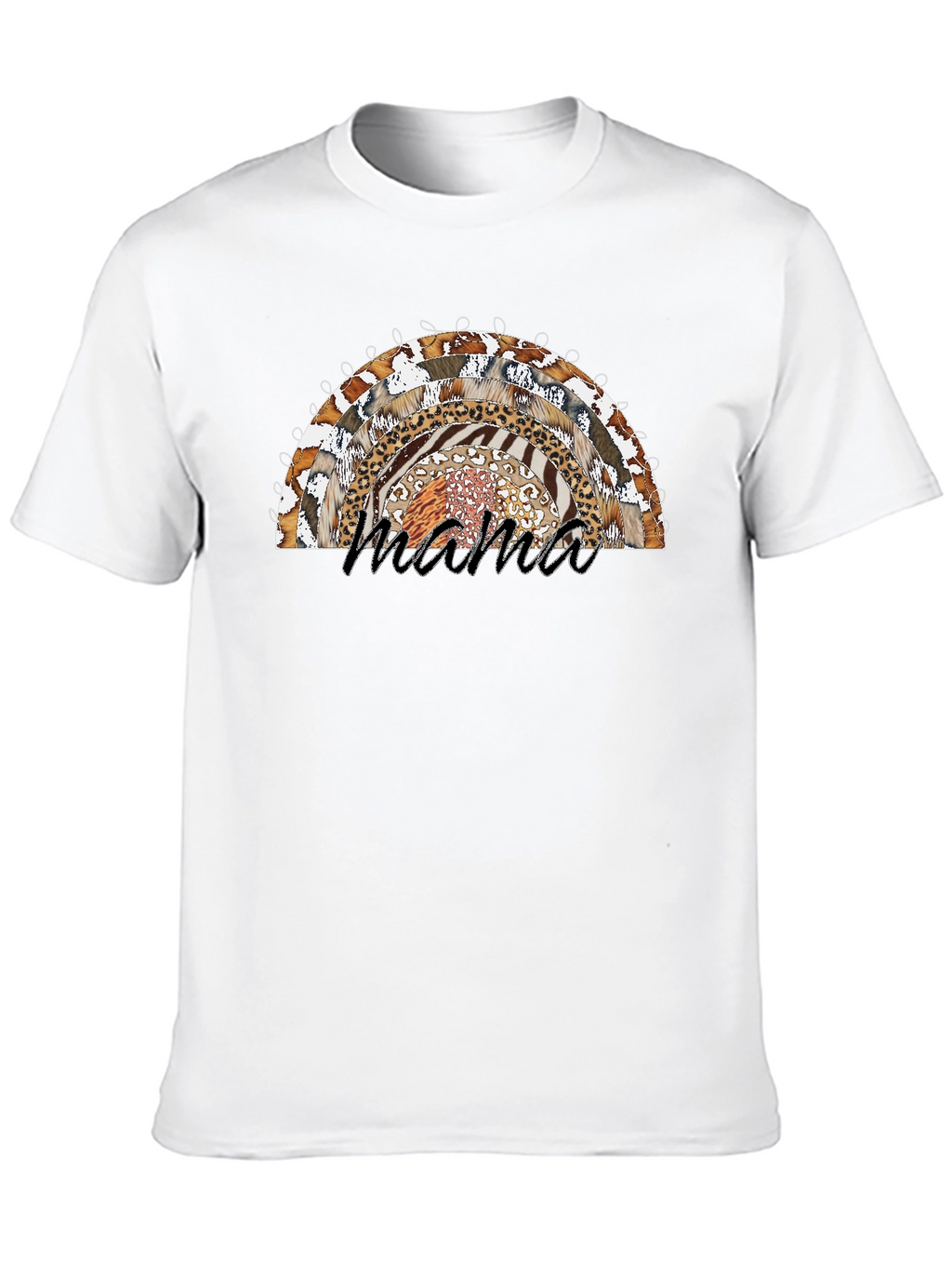 Mama Rainbow Animal Print T-Shirt