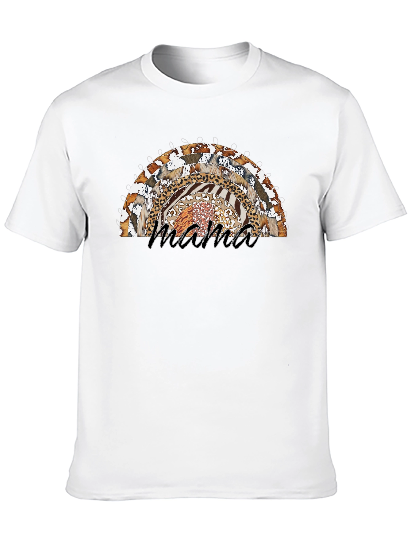 Mama Rainbow Animal Print T-Shirt