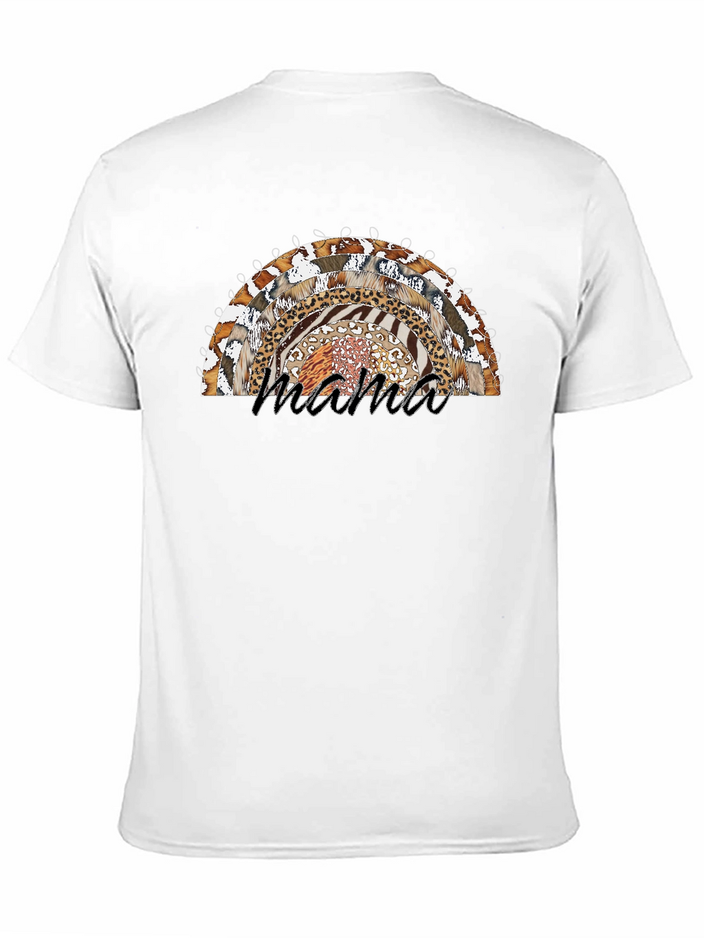 Mama Rainbow Animal Print T-Shirt