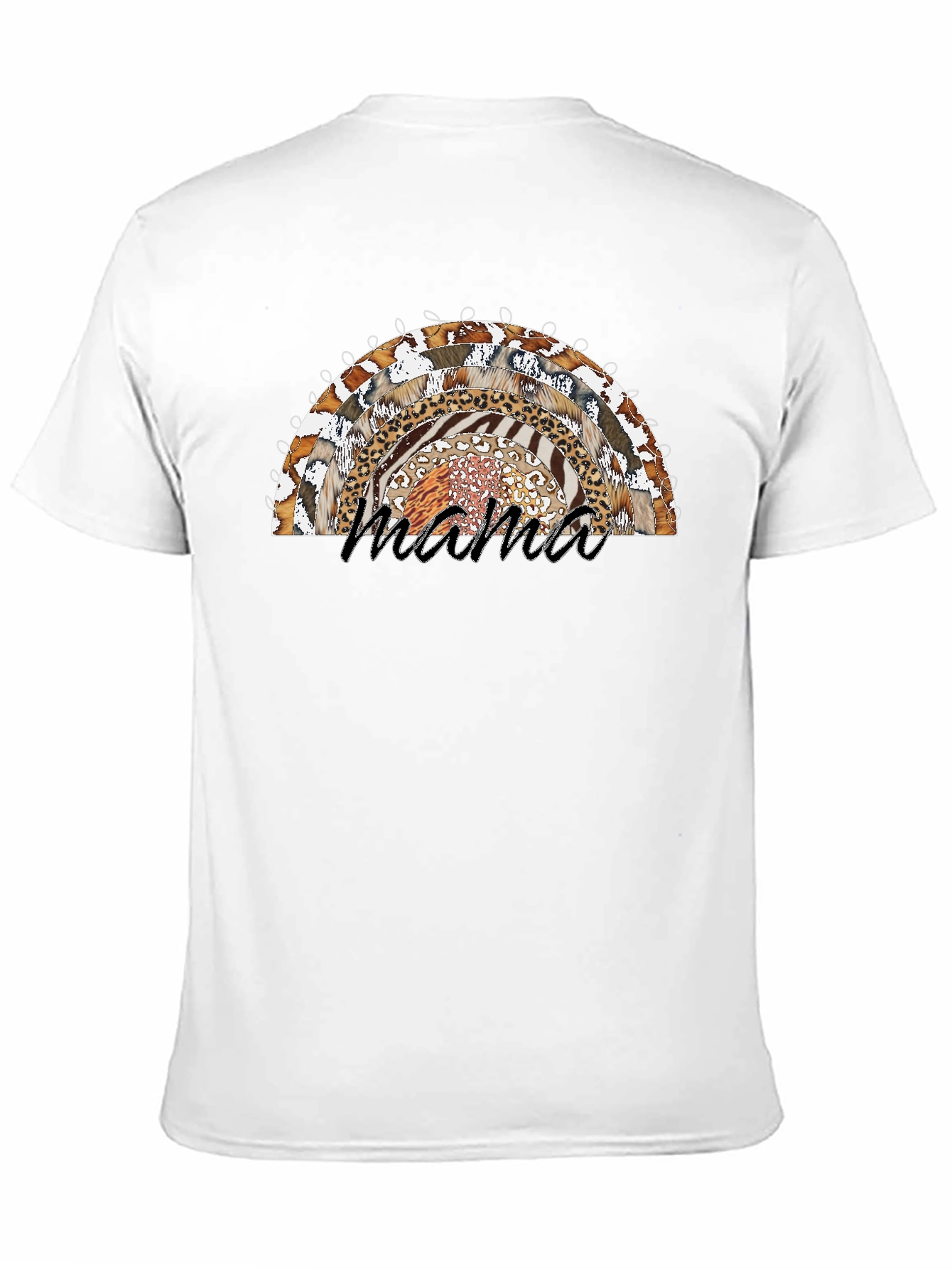 Mama Rainbow Animal Print T-Shirt