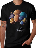 Astronaut Planet Balloon Graphic T-Shirt