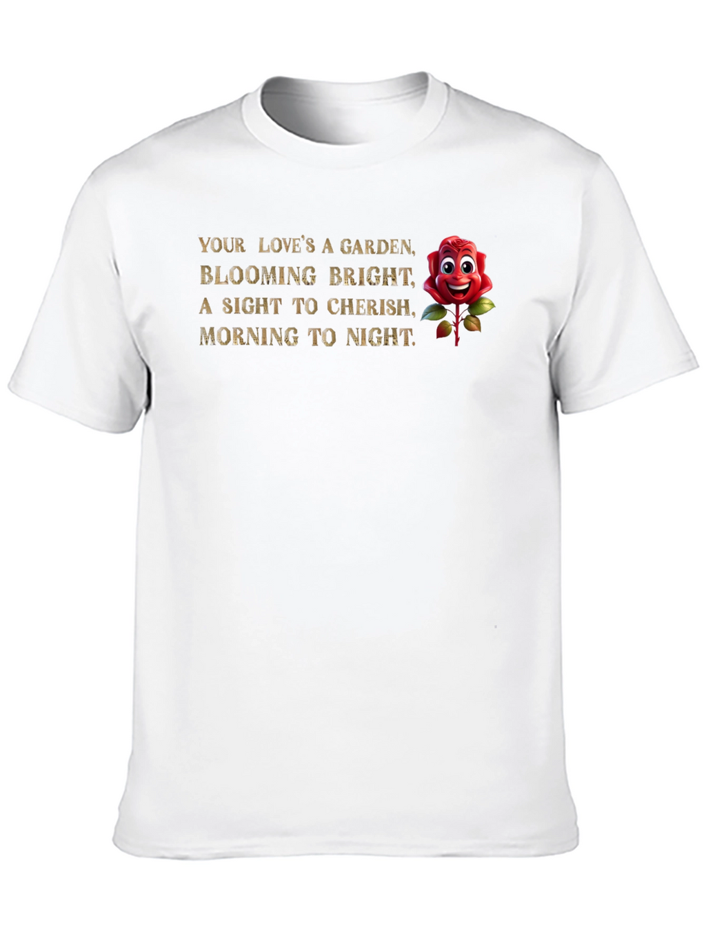 Rose Garden Mens Graphic T-Shirt - Black