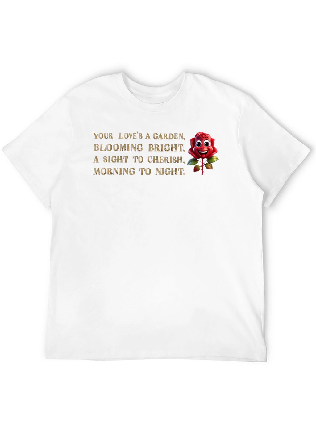 Rose Garden Mens Graphic T-Shirt - Black