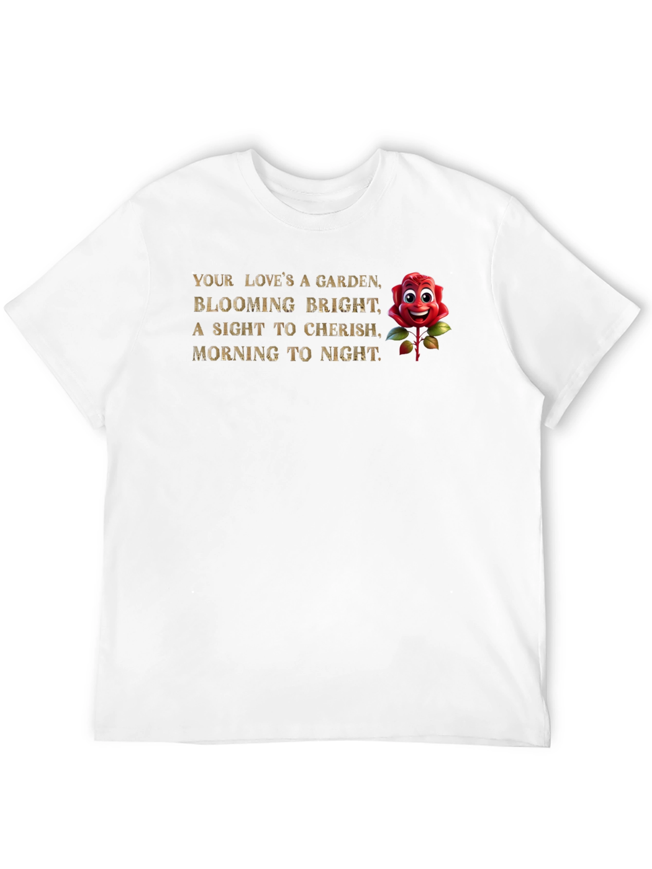 Rose Garden Mens Graphic T-Shirt - Black